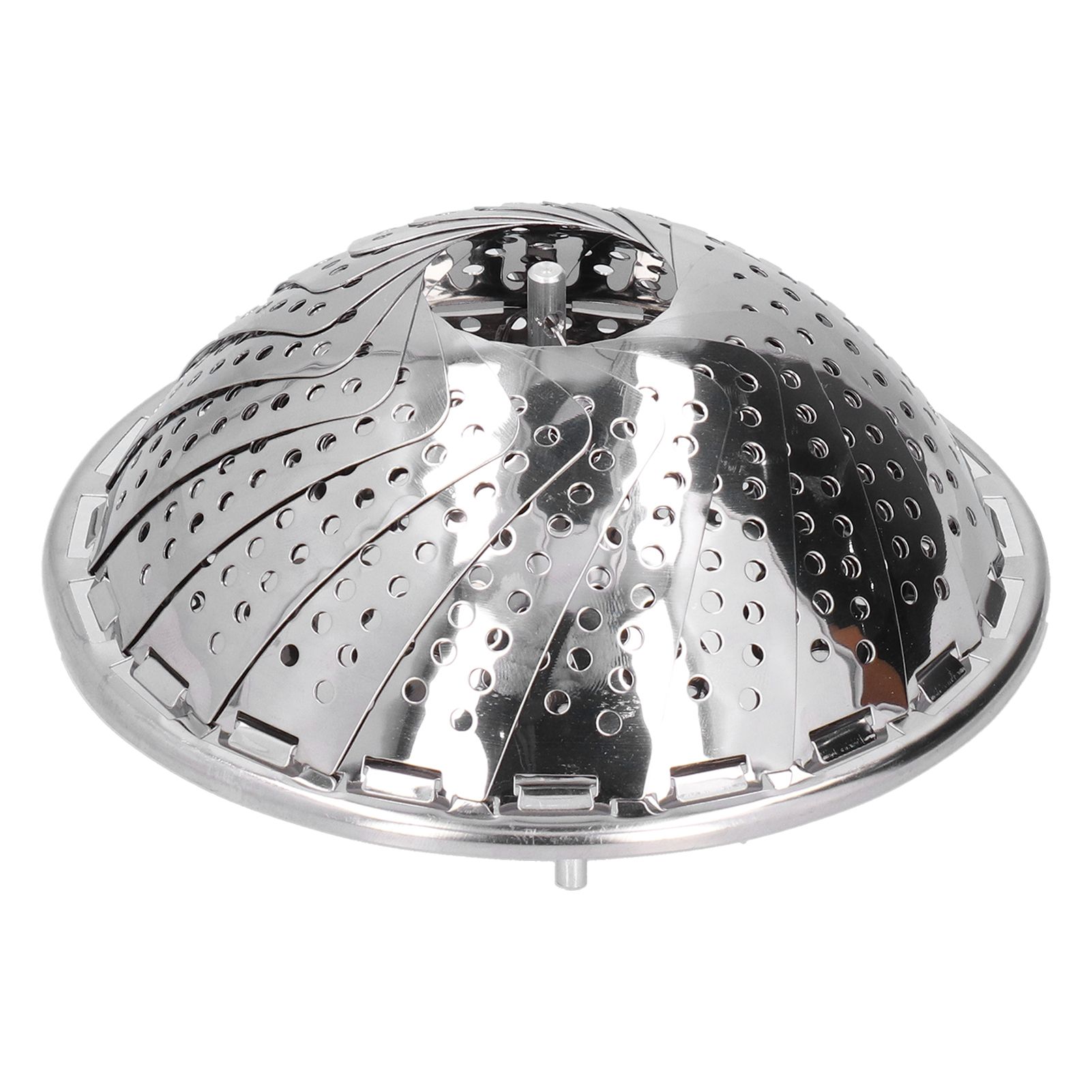 Stainless Steel Steamer Basket 28cm Diameter Retractable Foldable Steaming Rack for Home - Image 6