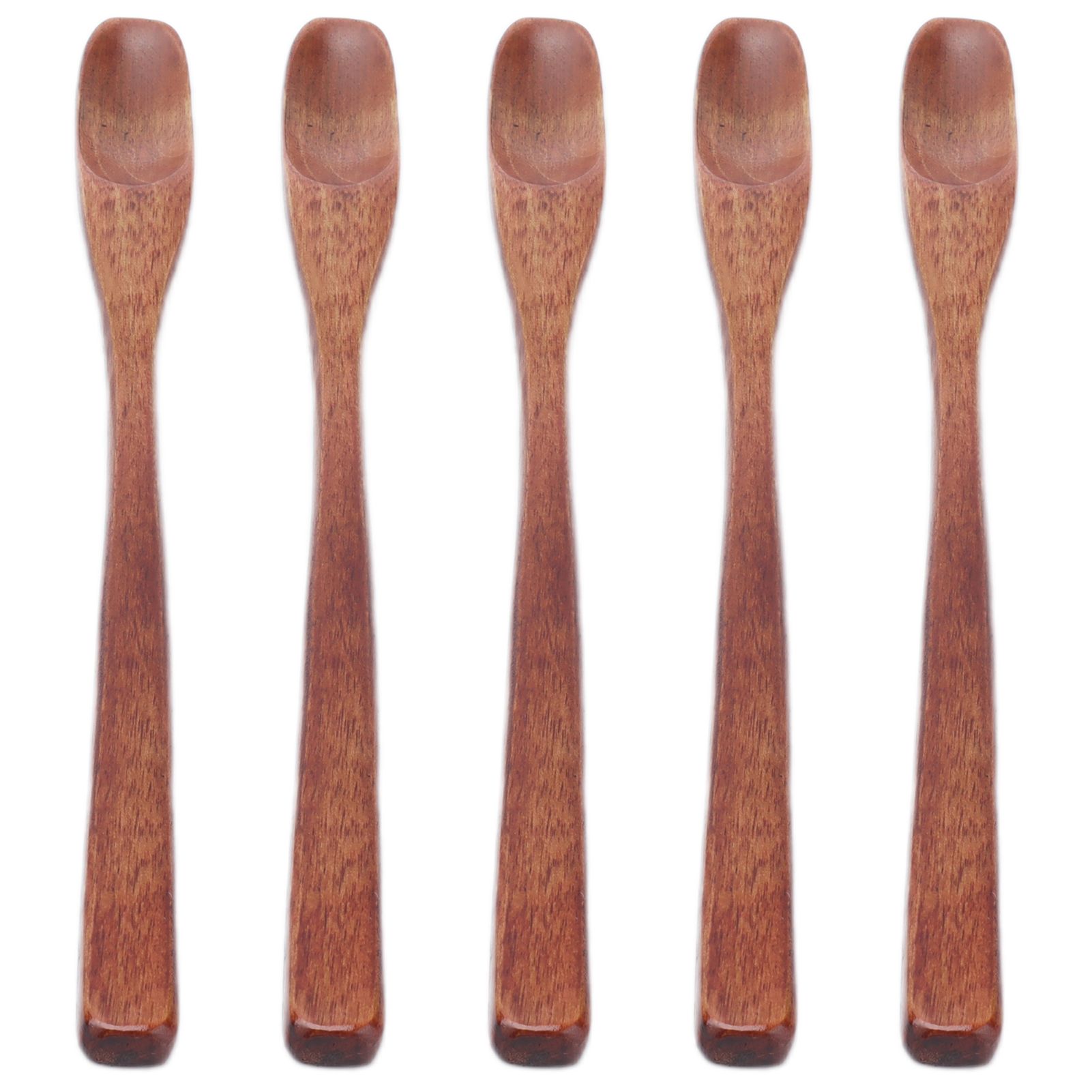 5Pcs Small Wood Color Spoon Narrow Headed Anti Scalding Spoon for Children Food Home Kitchen - Image 2