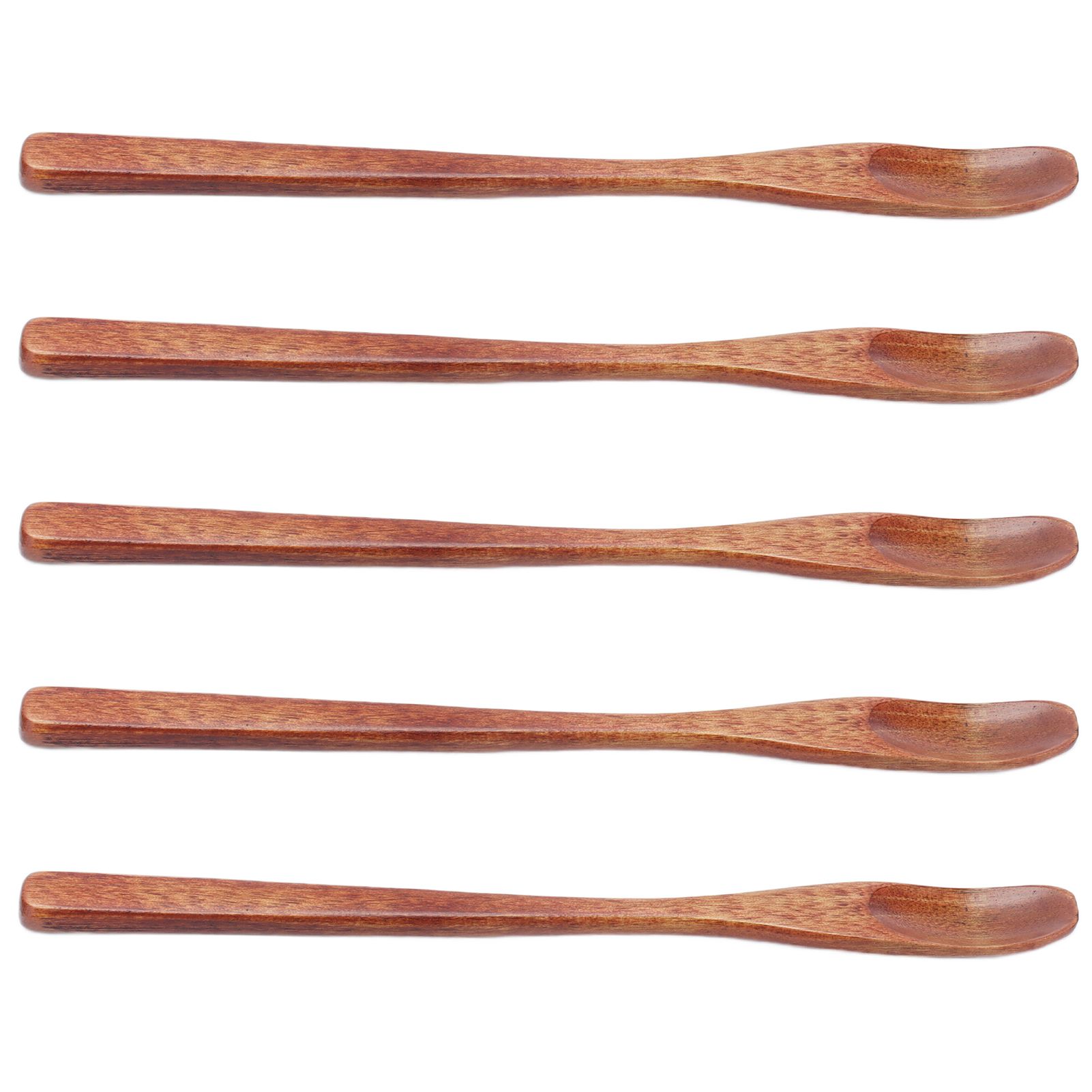 5Pcs Small Wood Color Spoon Narrow Headed Anti Scalding Spoon for Children Food Home Kitchen - Image 3
