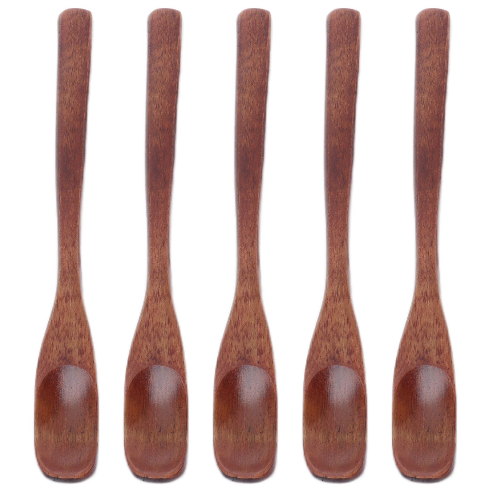 5Pcs Small Wood Color Spoon Narrow Headed Anti Scalding Spoon for Children Food Home Kitchen - Image 4