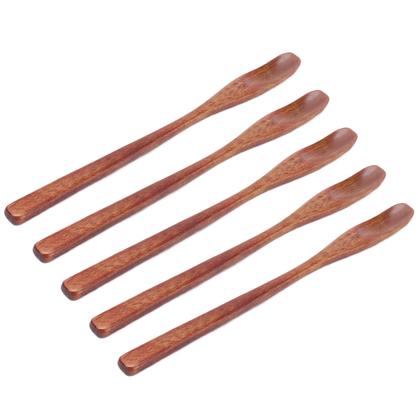 5Pcs Small Wood Color Spoon Narrow Headed Anti Scalding Spoon for Children Food Home Kitchen - Image 5