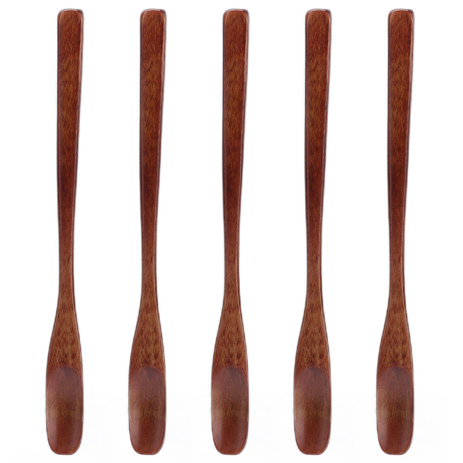 5Pcs Small Wood Color Spoon Narrow Headed Anti Scalding Spoon for Children Food Home Kitchen - Image 6