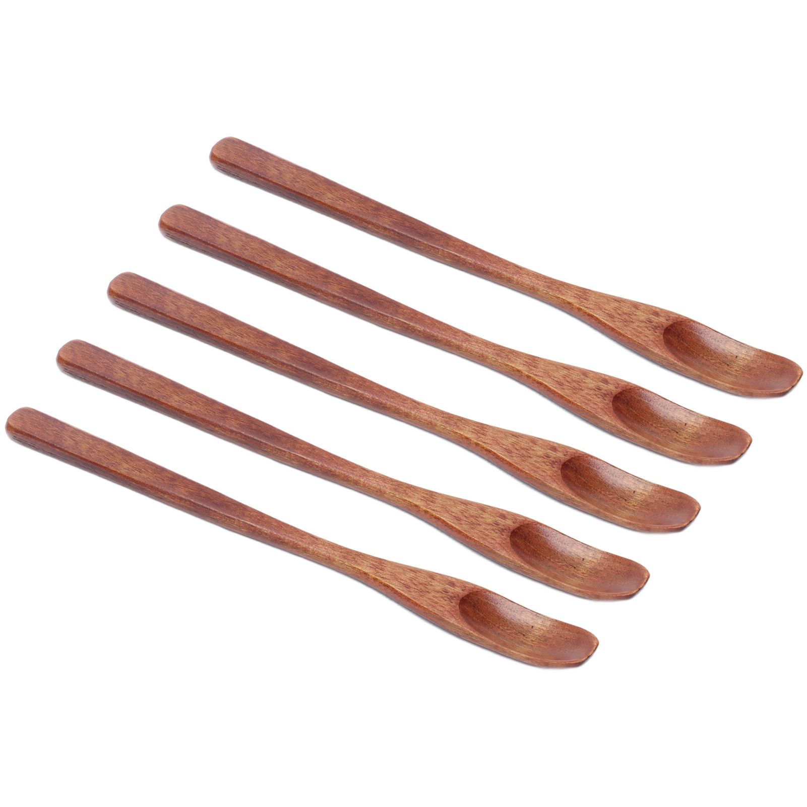 5Pcs Small Wood Color Spoon Narrow Headed Anti Scalding Spoon for Children Food Home Kitchen - Image 7