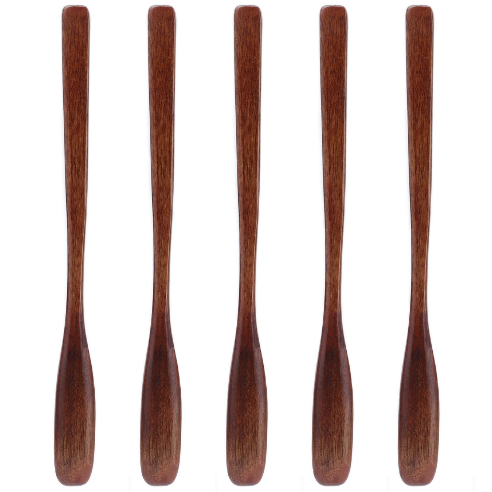 5Pcs Small Wood Color Spoon Narrow Headed Anti Scalding Spoon for Children Food Home Kitchen - Image 8
