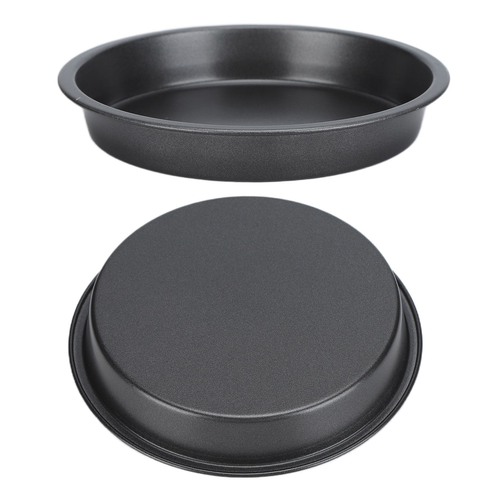 2Pcs Non Stick Pizza Pan Deep Thickened Carbon Steel Baking Pan for Kitchen Bakery9in - Image 2