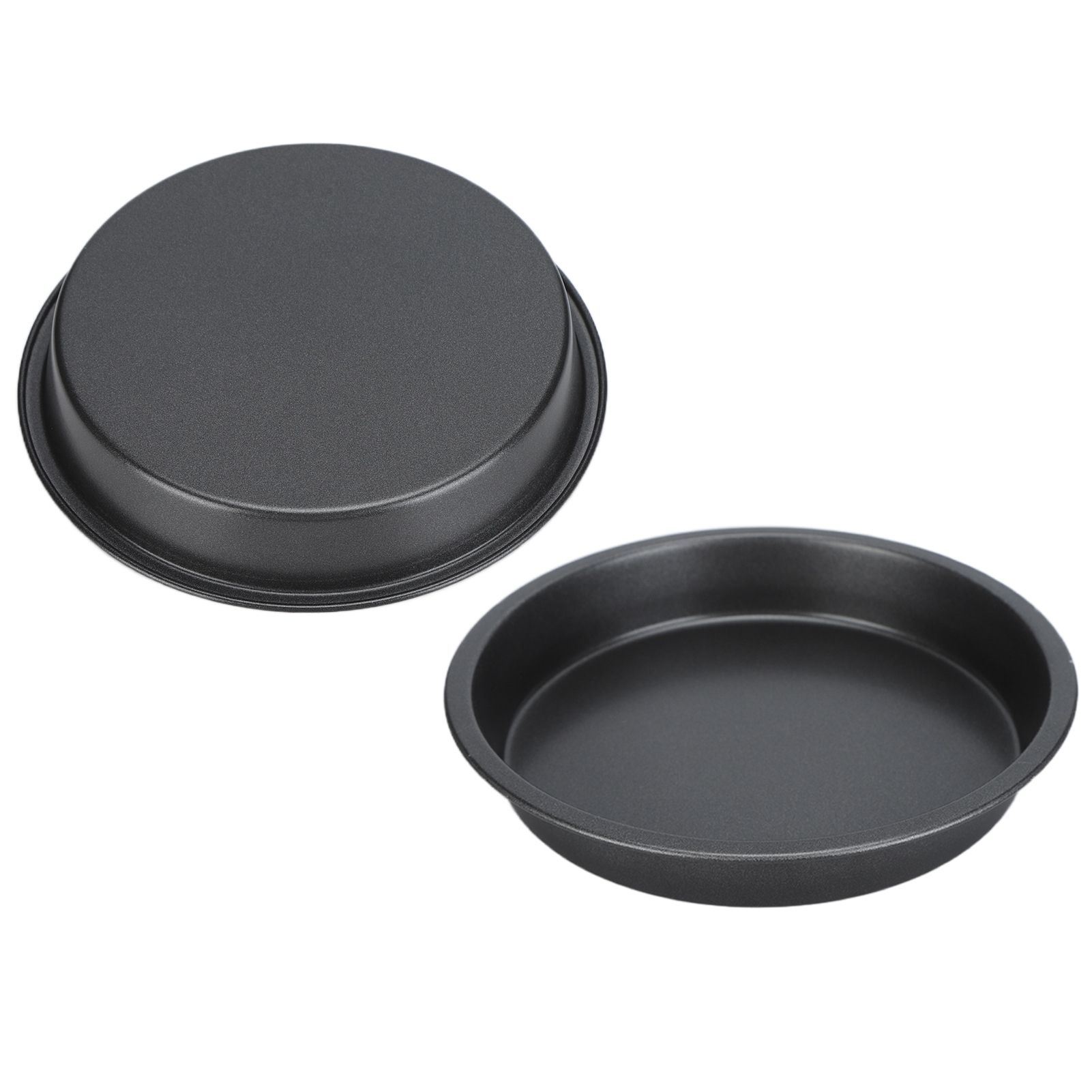 2Pcs Non Stick Pizza Pan Deep Thickened Carbon Steel Baking Pan for Kitchen Bakery9in - Image 5