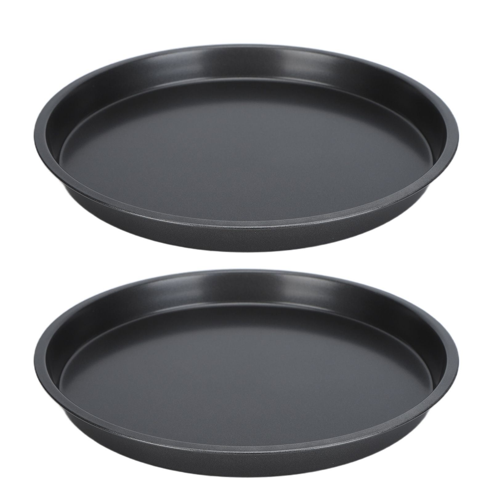 2Pcs Non Stick Pizza Pan Deep Thickened Carbon Steel Baking Pan for Kitchen Bakery10in - Image 1