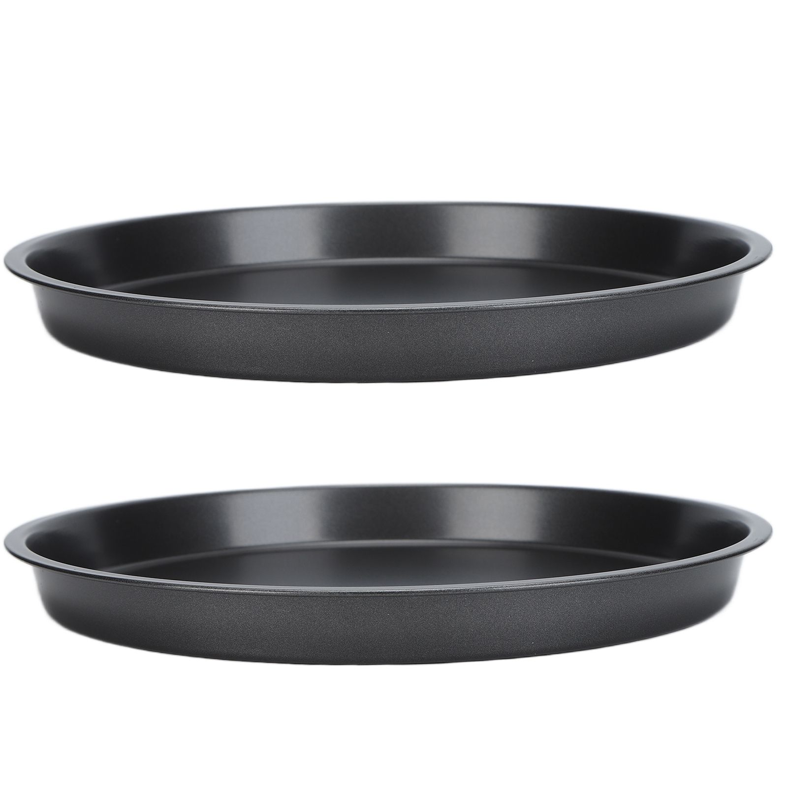 2Pcs Non Stick Pizza Pan Deep Thickened Carbon Steel Baking Pan for Kitchen Bakery10in - Image 4