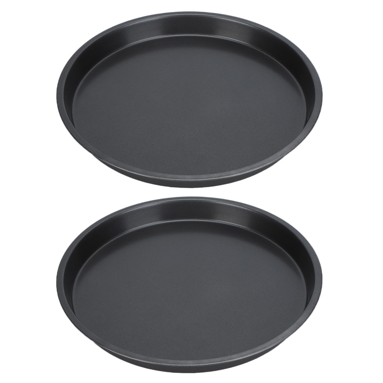 2Pcs Non Stick Pizza Pan Deep Thickened Carbon Steel Baking Pan for Kitchen Bakery12in - Image 3