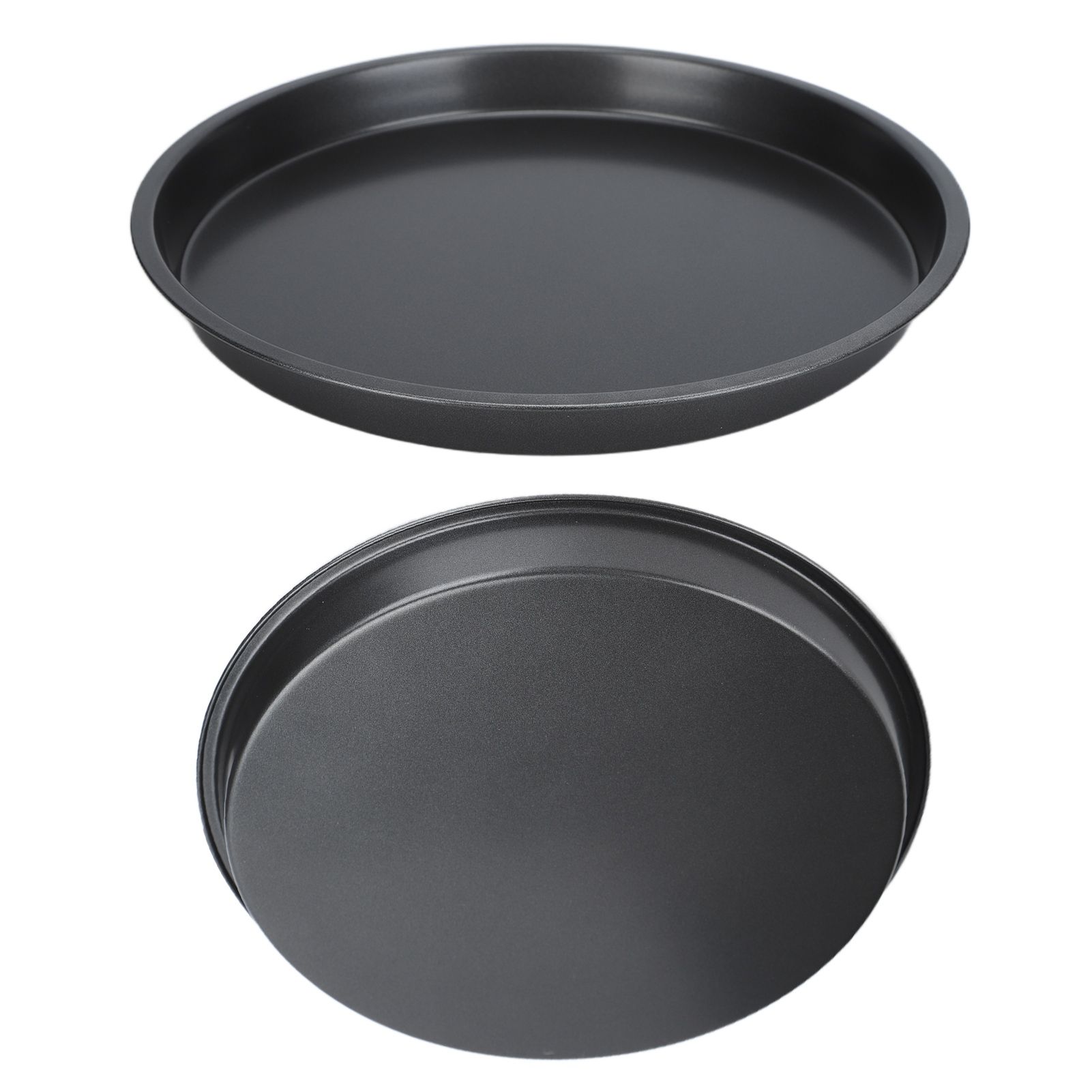 2Pcs Non Stick Pizza Pan Deep Thickened Carbon Steel Baking Pan for Kitchen Bakery12in - Image 6