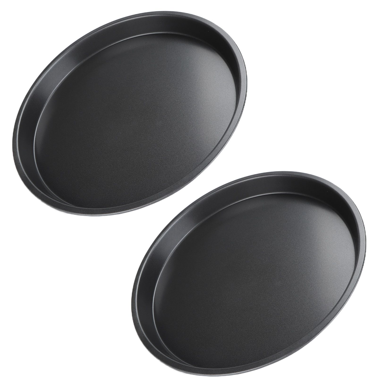 2Pcs Non Stick Pizza Pan Deep Thickened Carbon Steel Baking Pan for Kitchen Bakery12in - Image 7