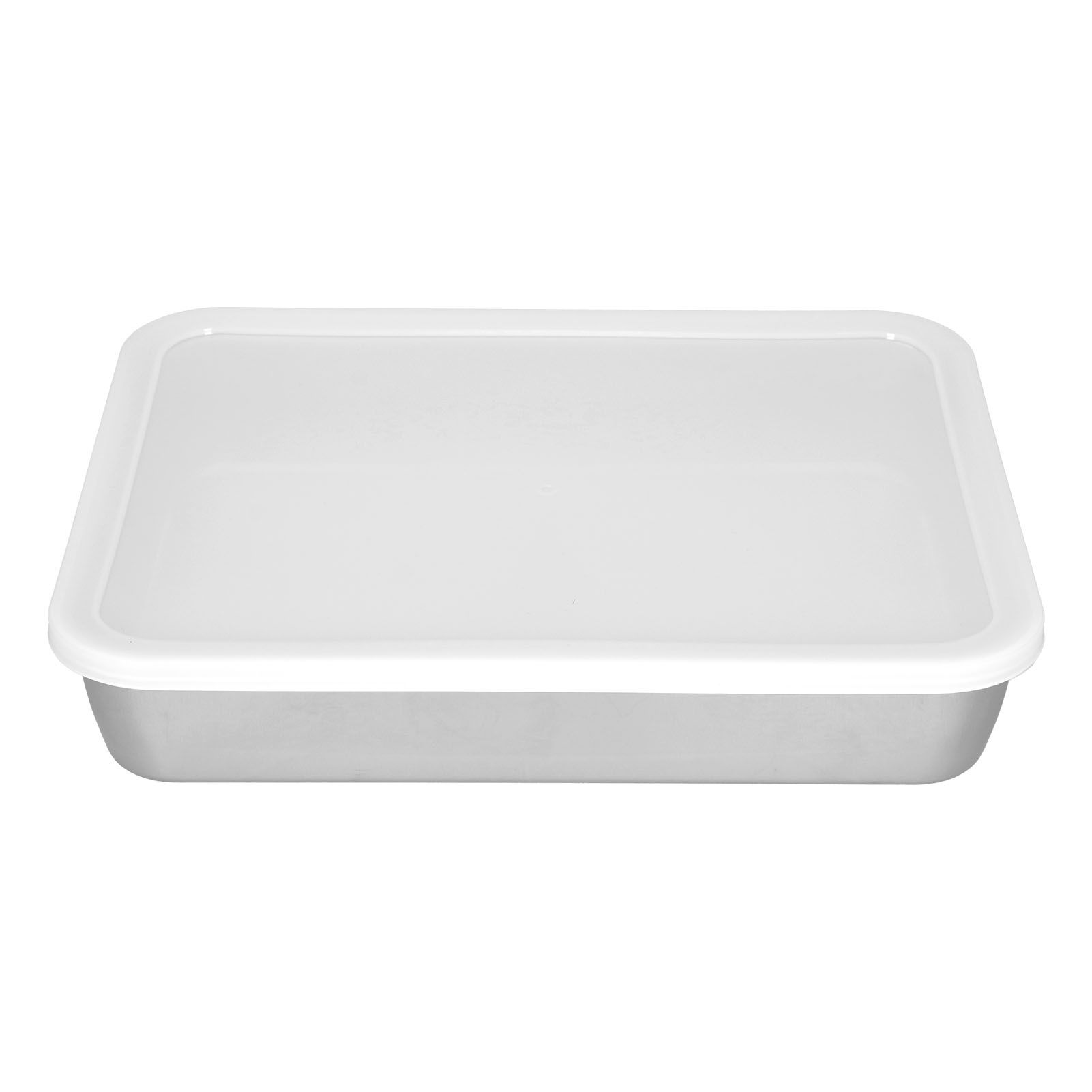 Stainless Steel Baking Tray Deep Flat Non Stick Baking Pan Food Storage Box with CoverM - Image 1