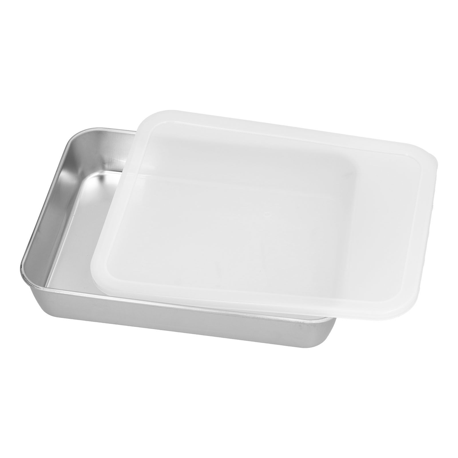 Stainless Steel Baking Tray Deep Flat Non Stick Baking Pan Food Storage Box with CoverM - Image 3