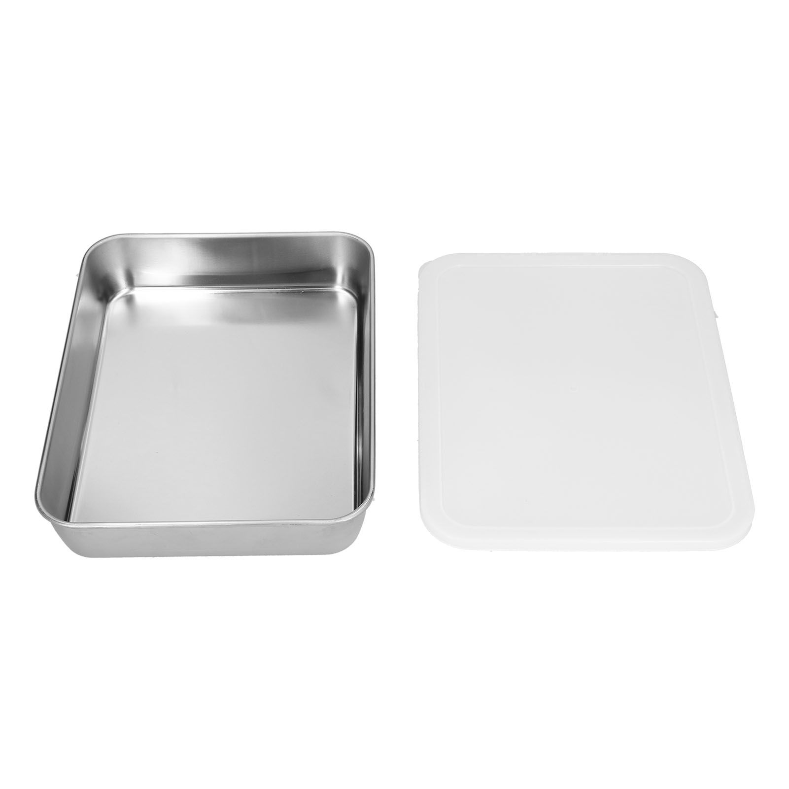 Stainless Steel Baking Tray Deep Flat Non Stick Baking Pan Food Storage Box with CoverM - Image 4
