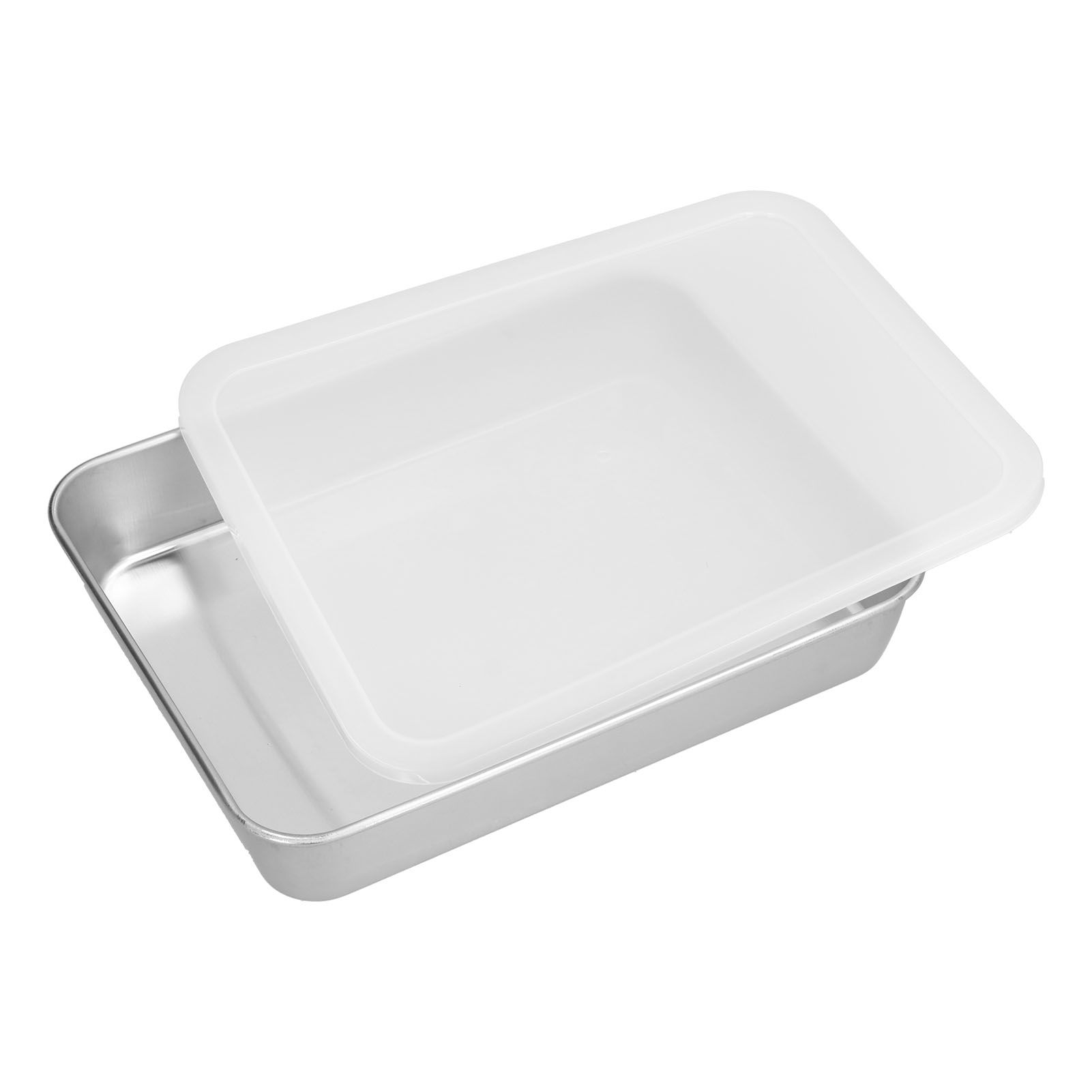 Stainless Steel Baking Tray Deep Flat Non Stick Baking Pan Food Storage Box with CoverM - Image 5