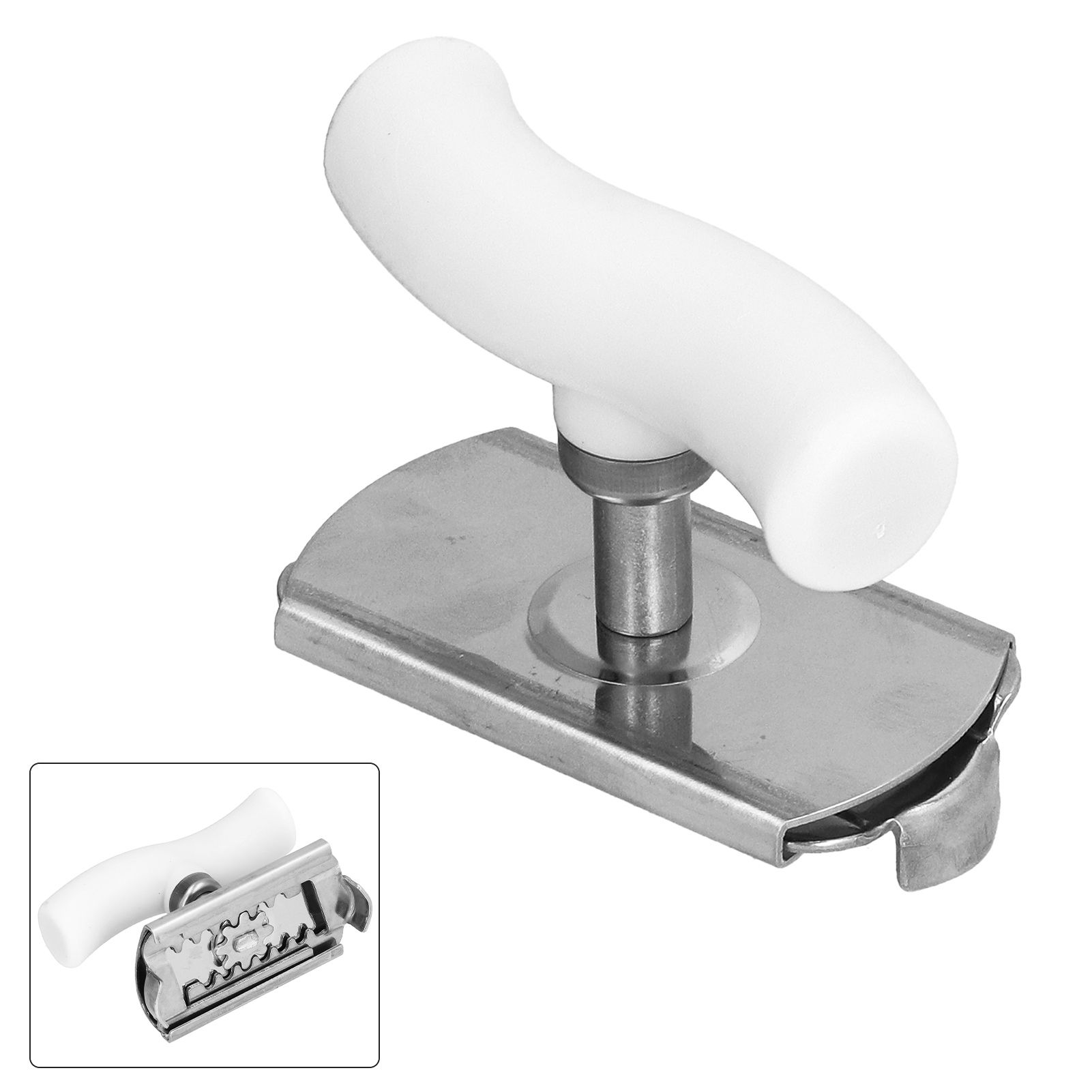 Stainless Steel Can Opener Portable Manual Bottle Opener with Ergonomic Handle Convenient to Use for KitchenWhite - Image 7