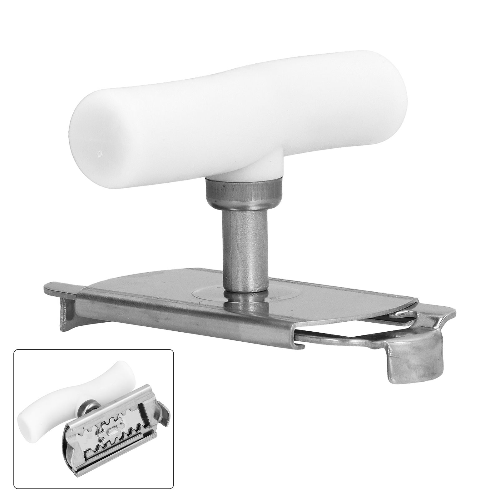 Stainless Steel Can Opener Portable Manual Bottle Opener with Ergonomic Handle Convenient to Use for KitchenWhite - Image 8