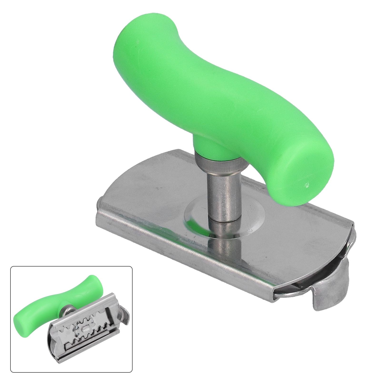 Stainless Steel Can Opener Portable Manual Bottle Opener with Ergonomic Handle Convenient to Use for KitchenGreen - Image 7