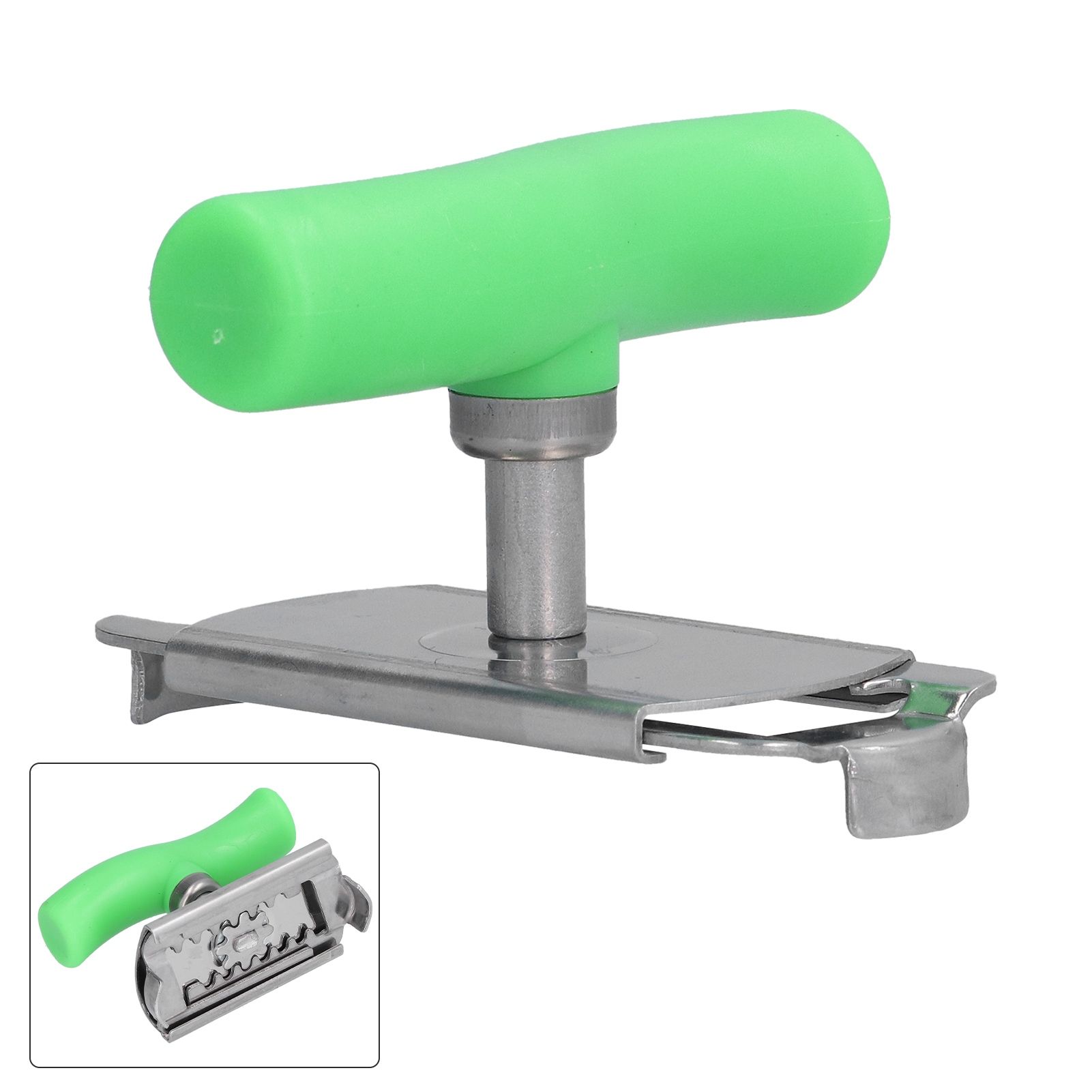 Stainless Steel Can Opener Portable Manual Bottle Opener with Ergonomic Handle Convenient to Use for KitchenGreen - Image 8