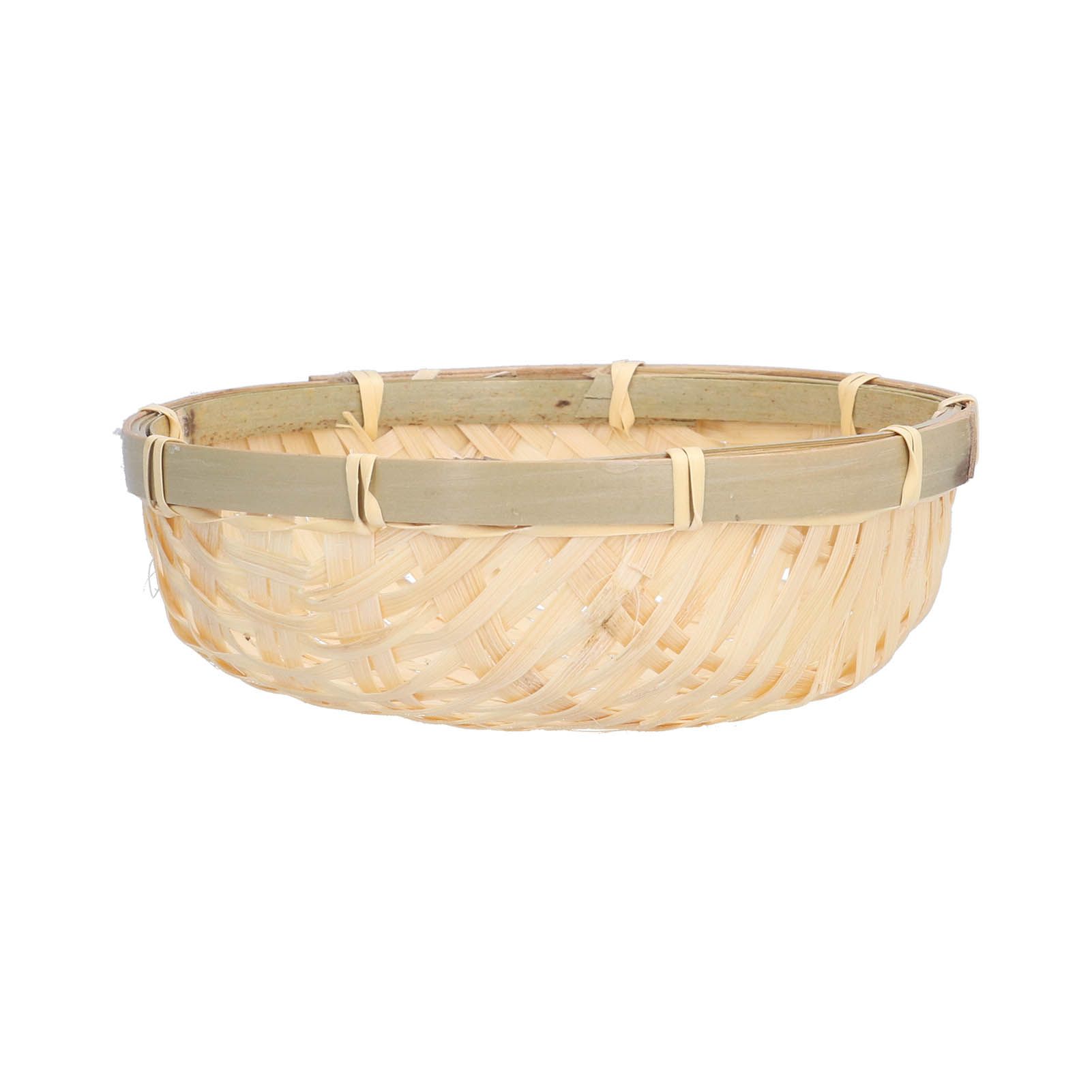 Fruit Basket Hand Woven Bamboo Mini Multifunctional Sturdy Serving Basket Tray for Living Room Kitchen 15x5cm - Image 8
