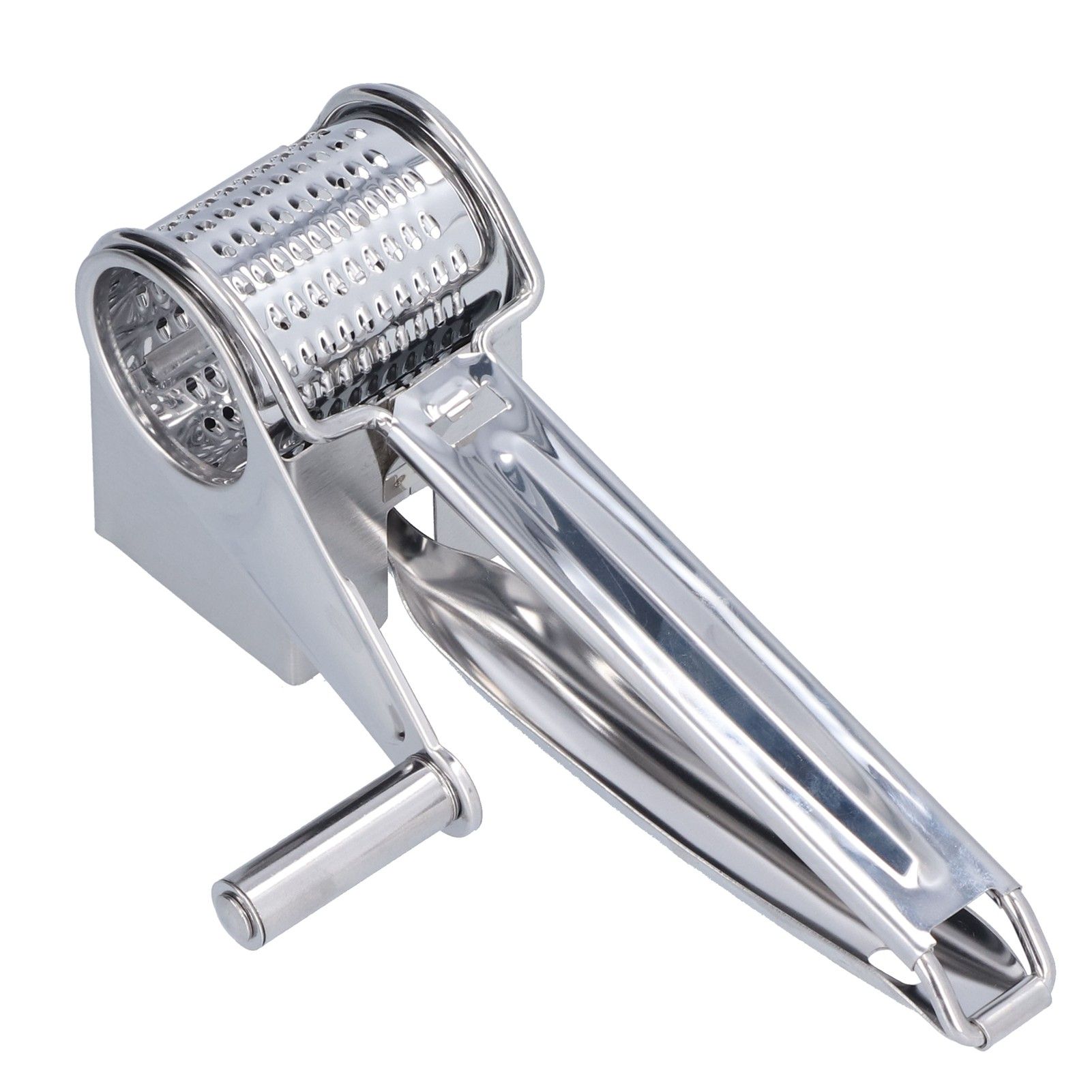 Cheese Grater Handhold Rotarting Stainless Steel Cheese Shredder for Household Chicken Cheese Walnut Nuts - Image 1
