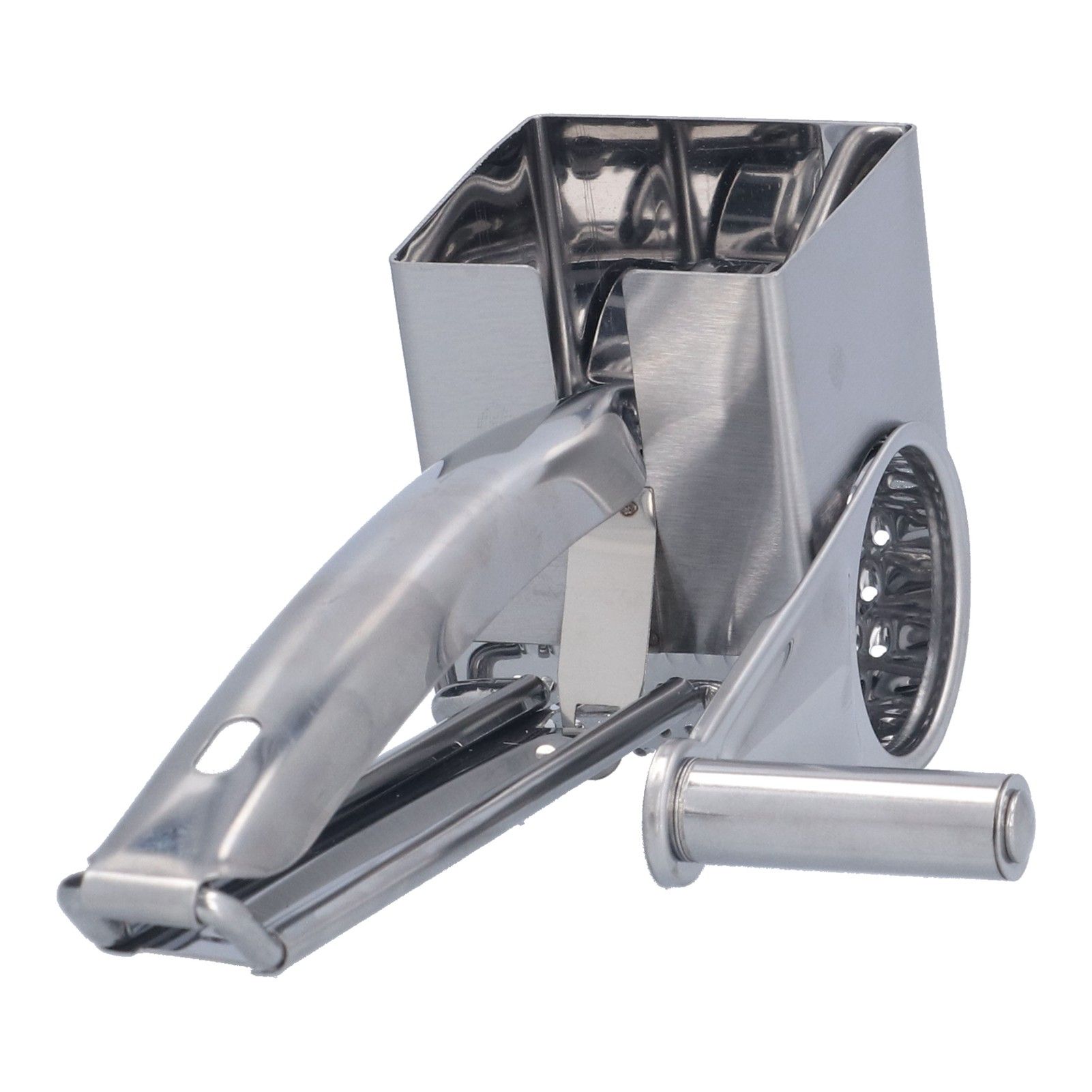 Cheese Grater Handhold Rotarting Stainless Steel Cheese Shredder for Household Chicken Cheese Walnut Nuts - Image 3