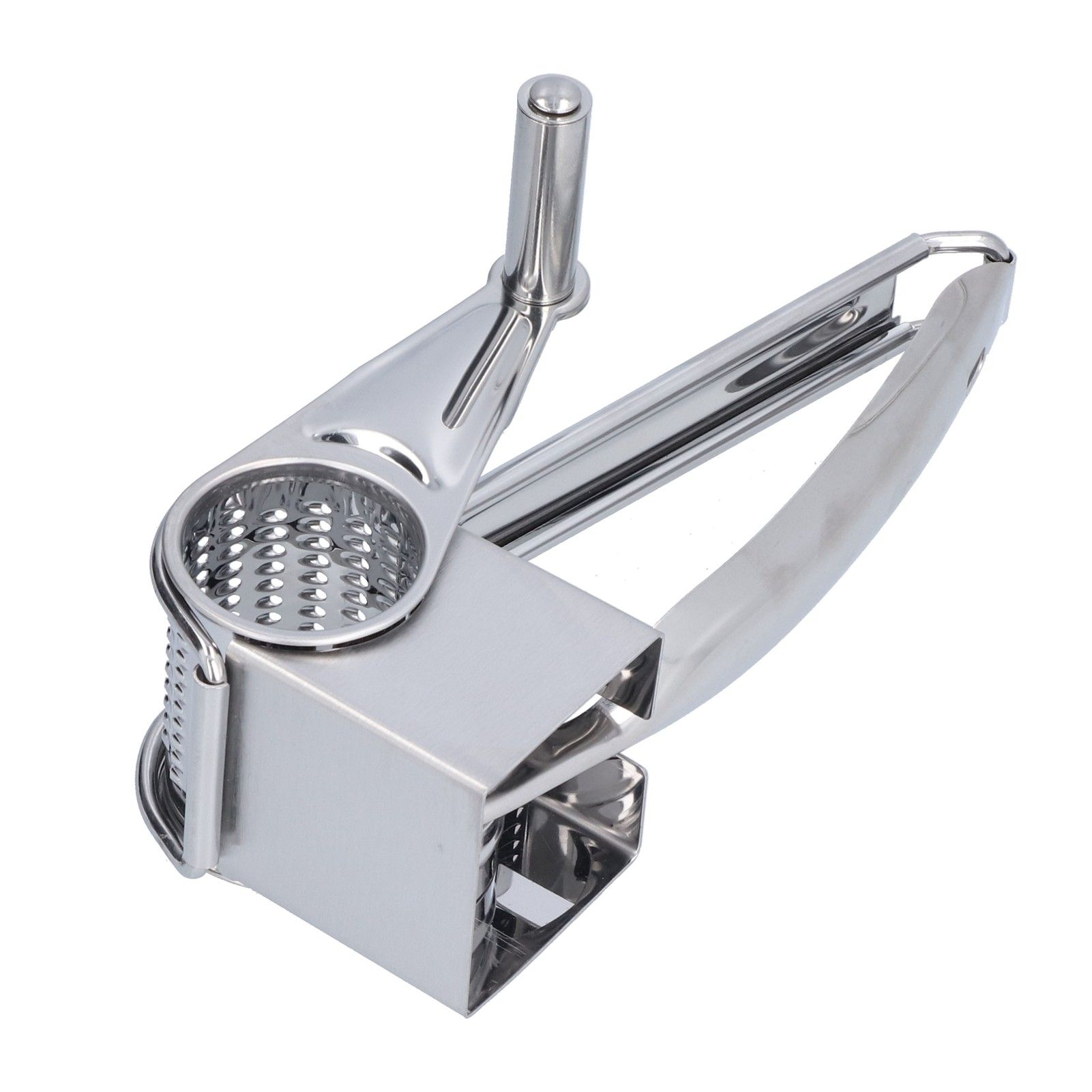 Cheese Grater Handhold Rotarting Stainless Steel Cheese Shredder for Household Chicken Cheese Walnut Nuts - Image 8