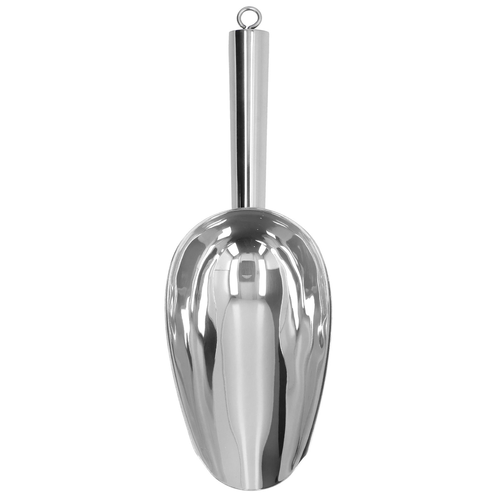 Ice Scooper Stainless Steel U Shaped Sturdy Food Grade Ice Bucket Scoop for Home Hotel Restaurant Stainless Steel Color - Image 1