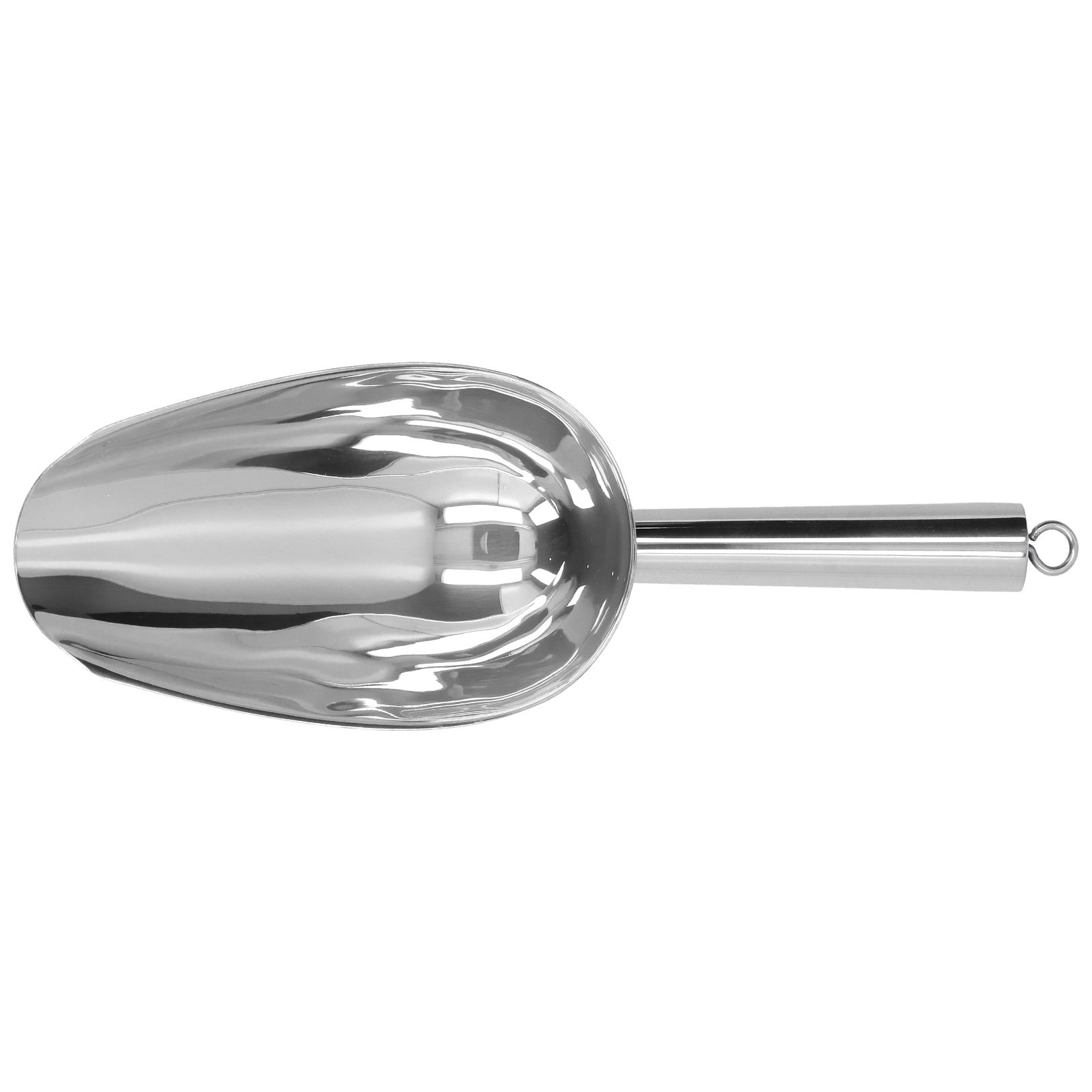 Ice Scooper Stainless Steel U Shaped Sturdy Food Grade Ice Bucket Scoop for Home Hotel Restaurant Stainless Steel Color - Image 2