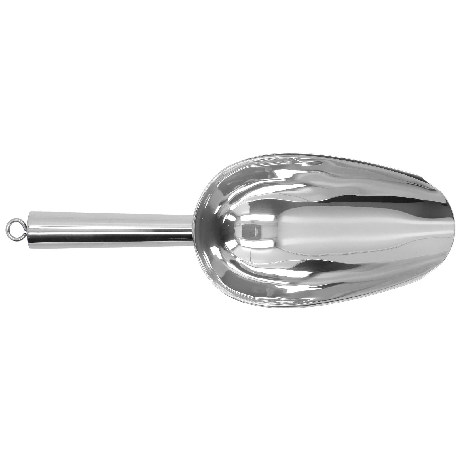 Ice Scooper Stainless Steel U Shaped Sturdy Food Grade Ice Bucket Scoop for Home Hotel Restaurant Stainless Steel Color - Image 3