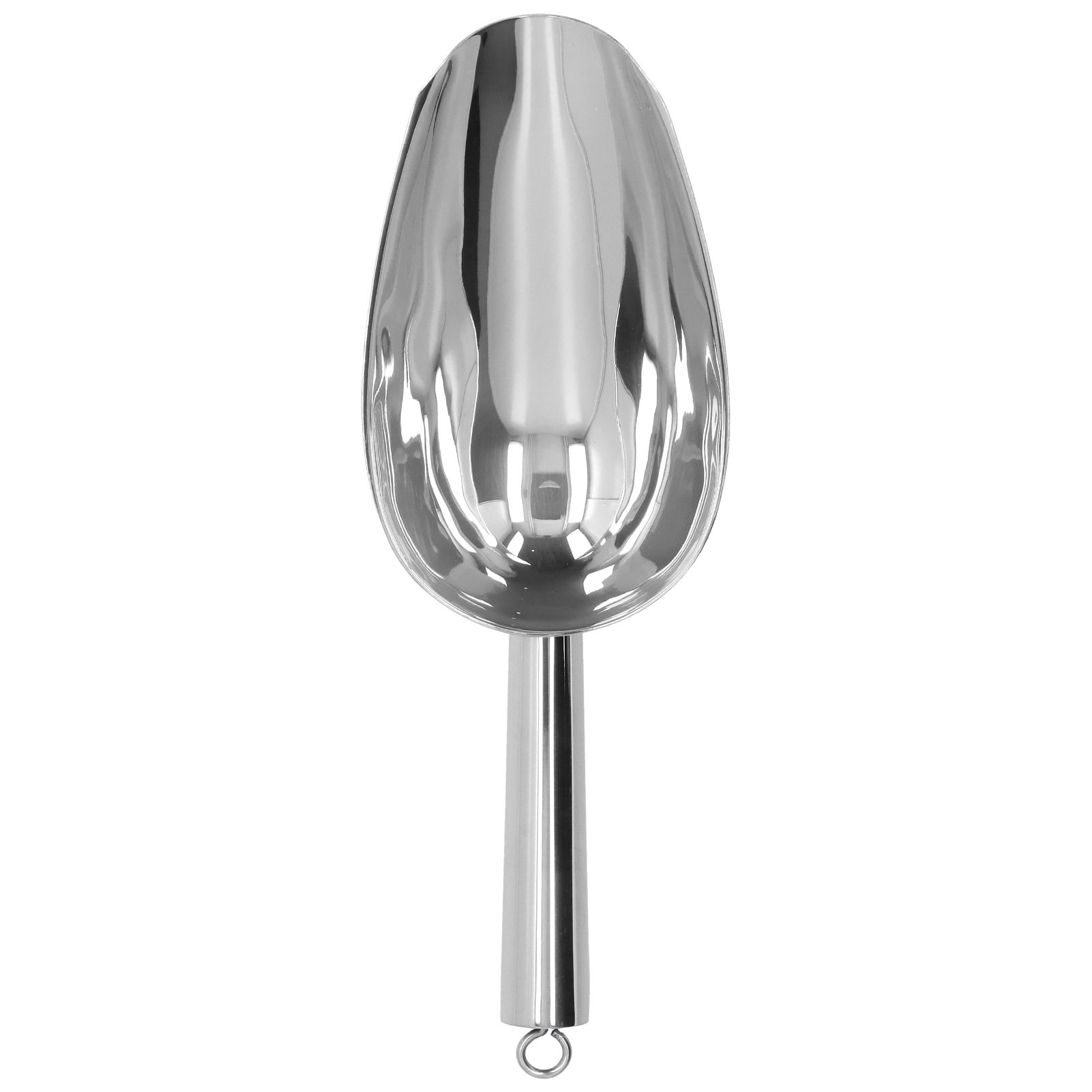 Ice Scooper Stainless Steel U Shaped Sturdy Food Grade Ice Bucket Scoop for Home Hotel Restaurant Stainless Steel Color - Image 4