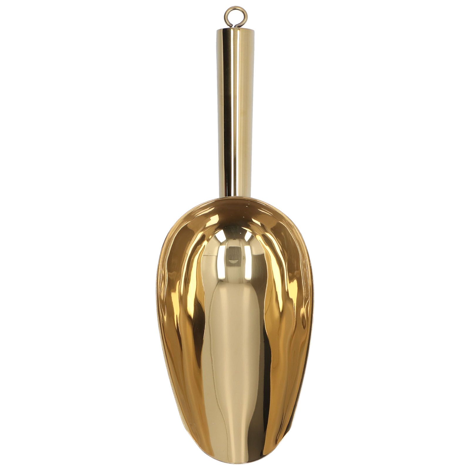 Ice Scooper Stainless Steel U Shaped Sturdy Food Grade Ice Bucket Scoop for Home Hotel Restaurant Gold - Image 1