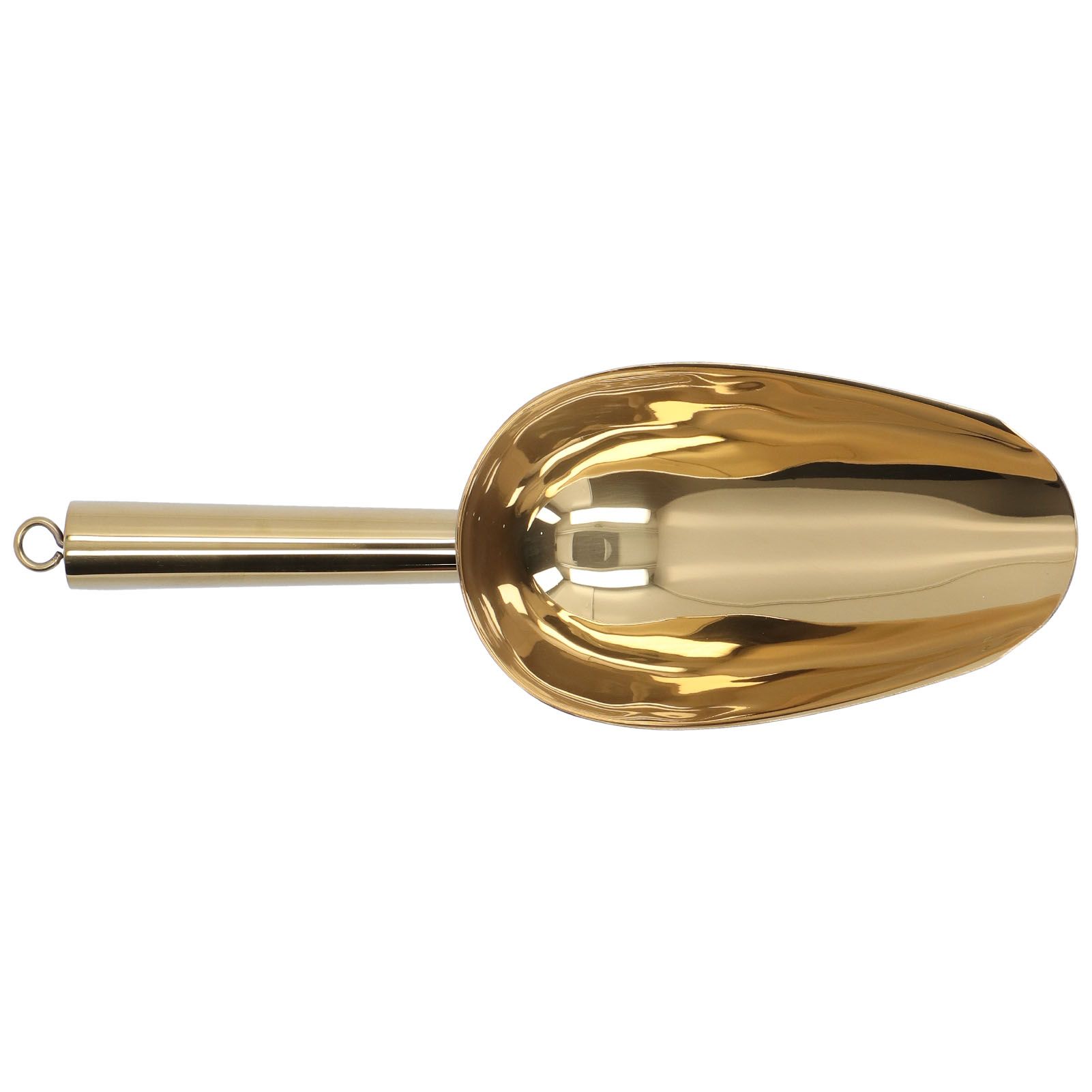 Ice Scooper Stainless Steel U Shaped Sturdy Food Grade Ice Bucket Scoop for Home Hotel Restaurant Gold - Image 3
