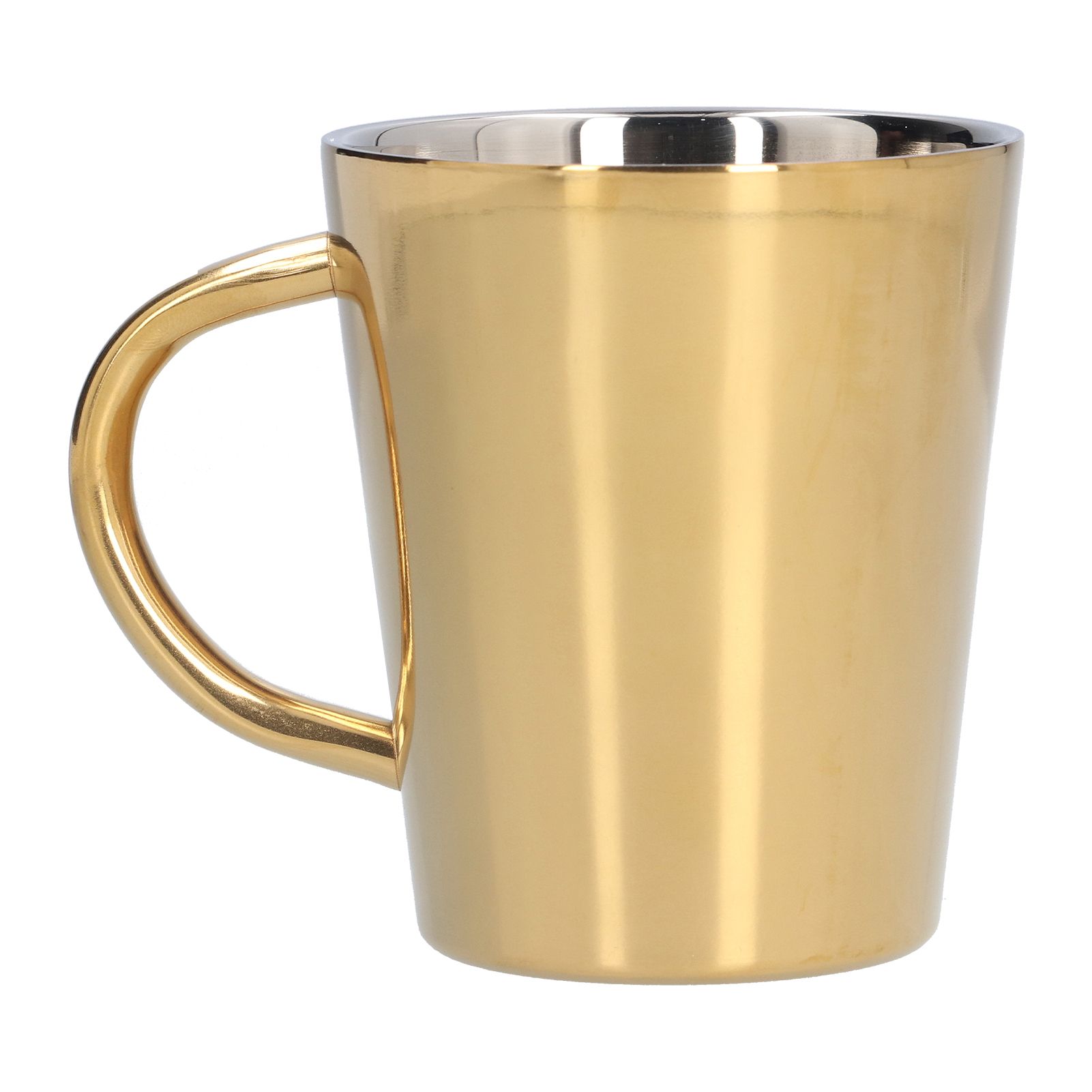 300ml Water Cup with Handle 304 Stainless Steel Heat Insulation Coffee Mug for Office HomeGold - Image 1
