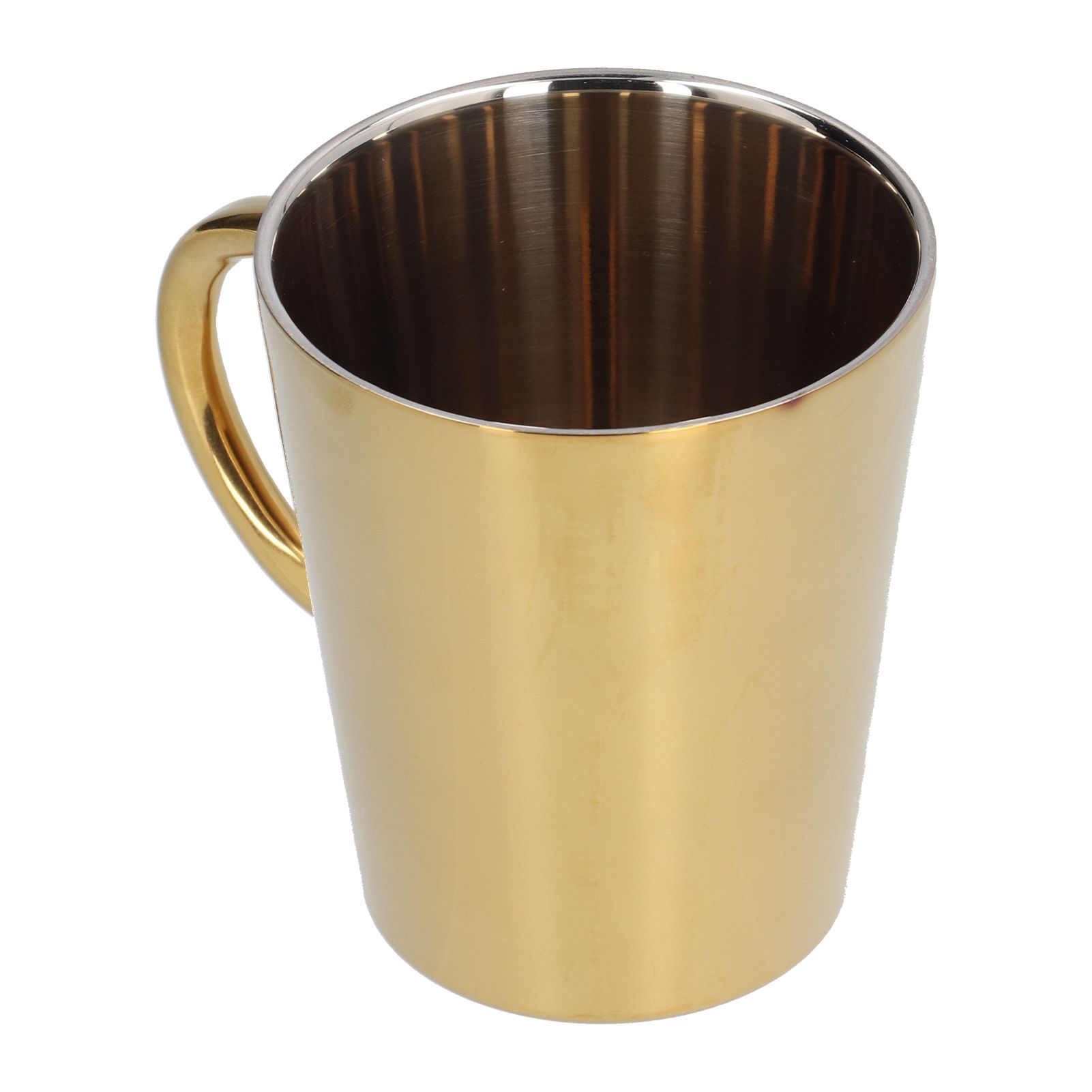 300ml Water Cup with Handle 304 Stainless Steel Heat Insulation Coffee Mug for Office HomeGold - Image 2