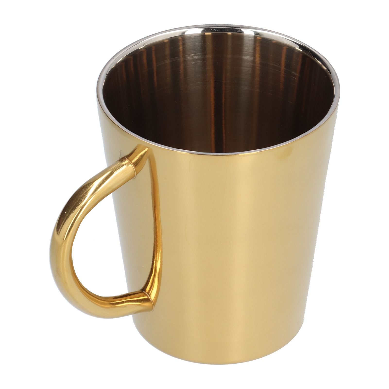 300ml Water Cup with Handle 304 Stainless Steel Heat Insulation Coffee Mug for Office HomeGold - Image 3
