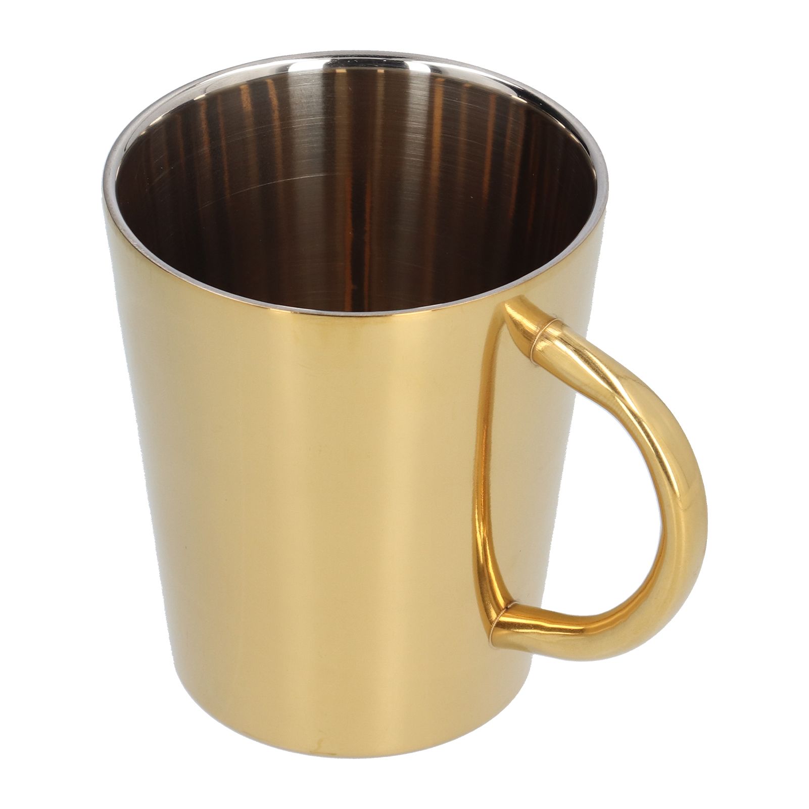 300ml Water Cup with Handle 304 Stainless Steel Heat Insulation Coffee Mug for Office HomeGold - Image 4