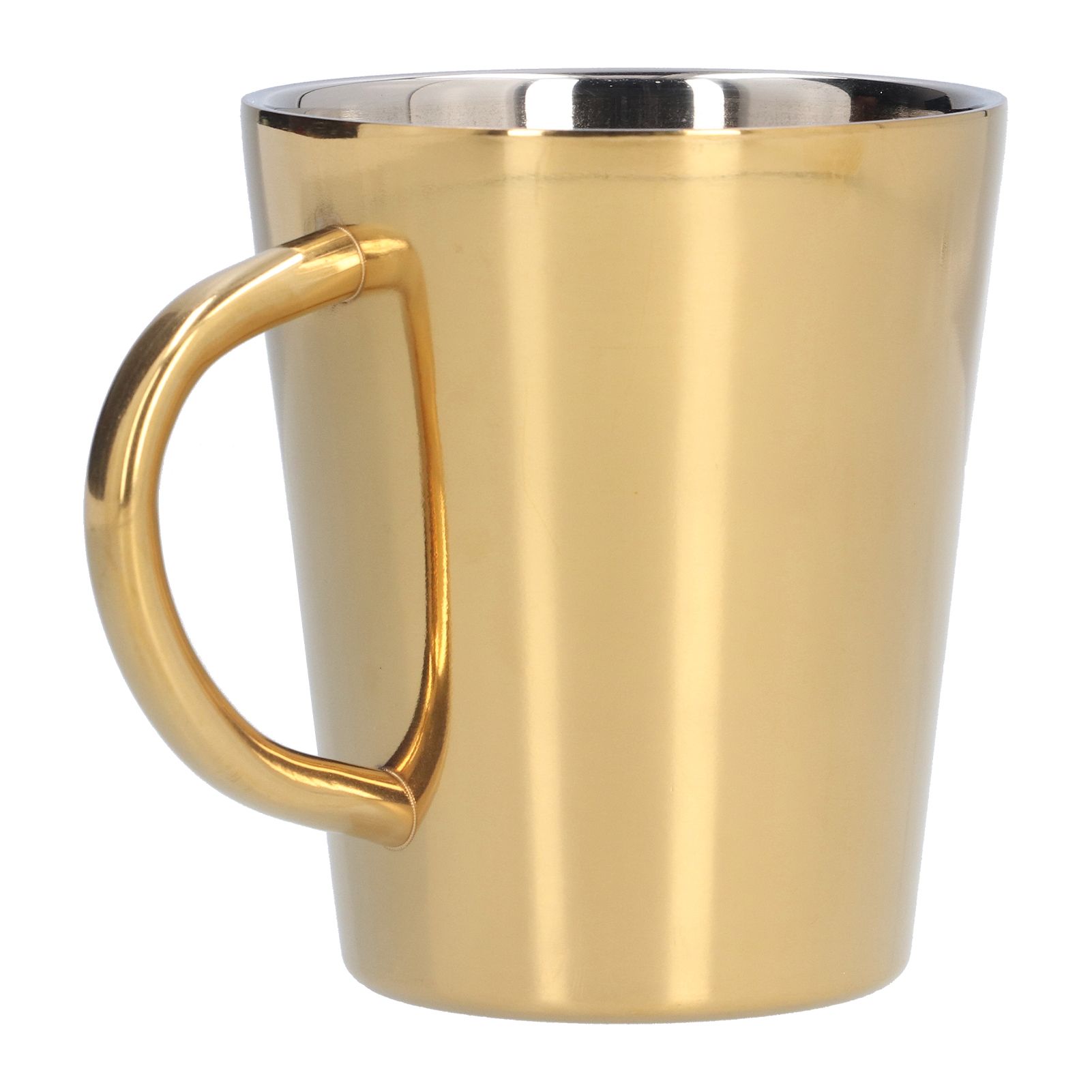 300ml Water Cup with Handle 304 Stainless Steel Heat Insulation Coffee Mug for Office HomeGold - Image 6