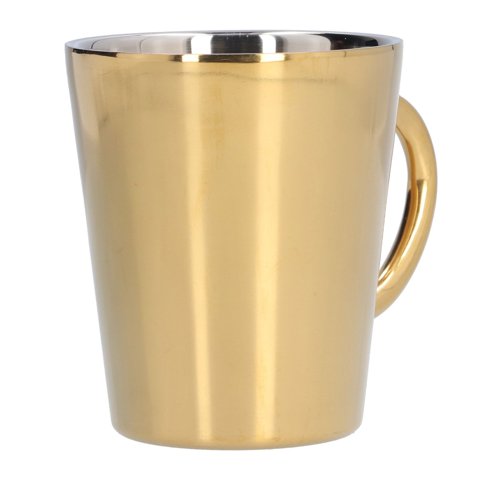 300ml Water Cup with Handle 304 Stainless Steel Heat Insulation Coffee Mug for Office HomeGold - Image 7