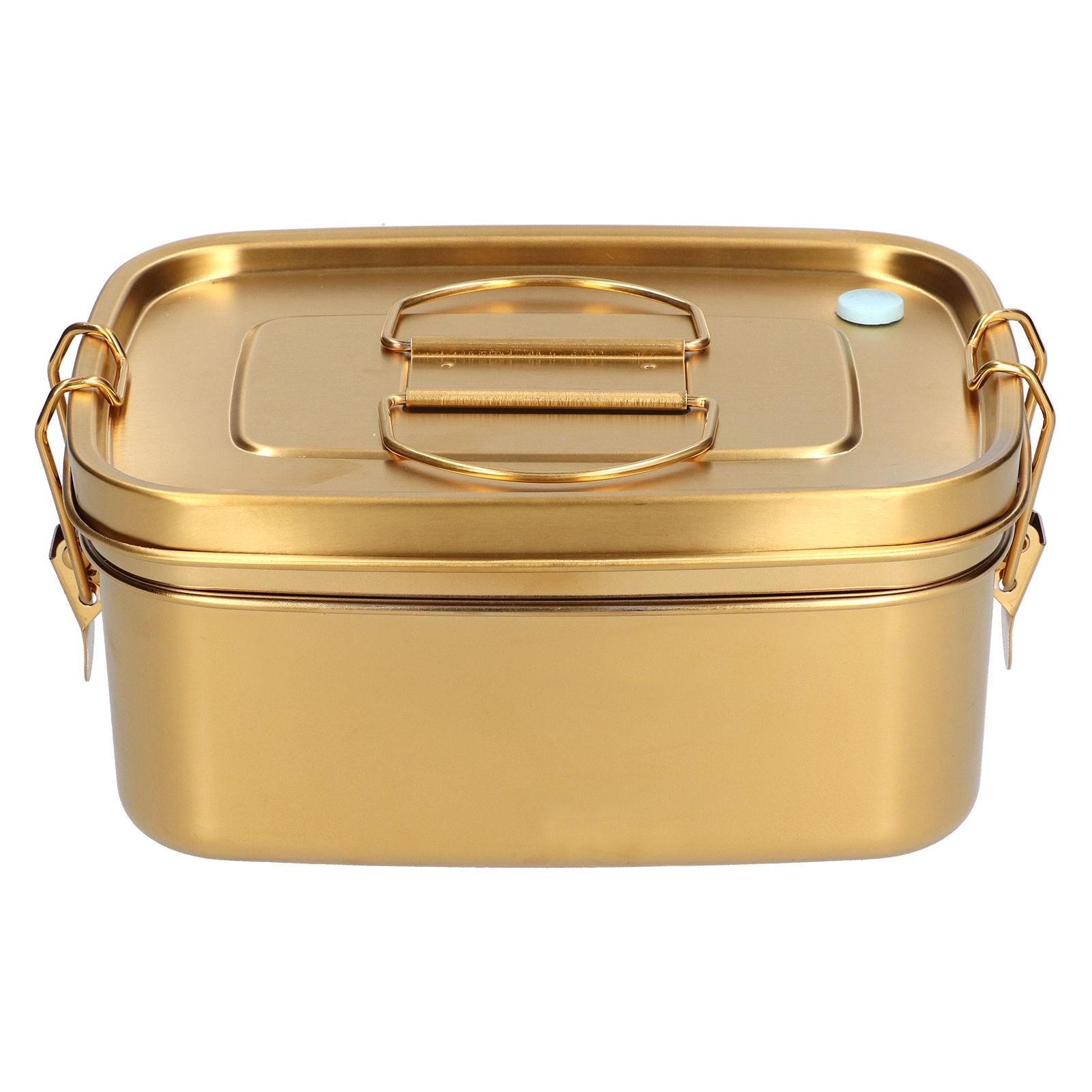 1.5L 2 Layer Lunch Box Portable Leakproof 304 Stainless Steel Bento Food Container Dinnerware for Home OfficeGold - Image 1