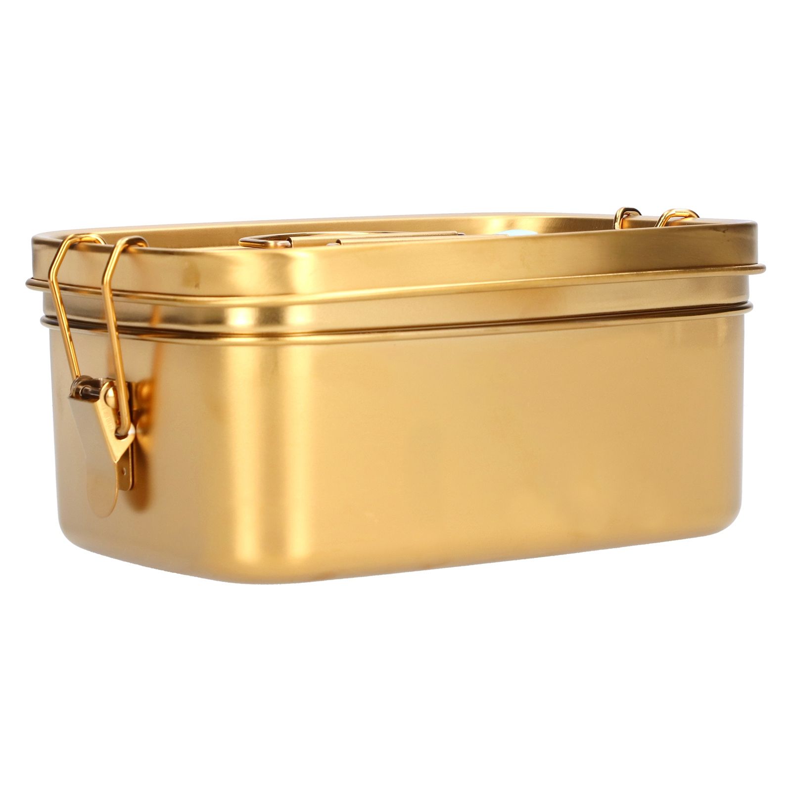 1.5L 2 Layer Lunch Box Portable Leakproof 304 Stainless Steel Bento Food Container Dinnerware for Home OfficeGold - Image 5