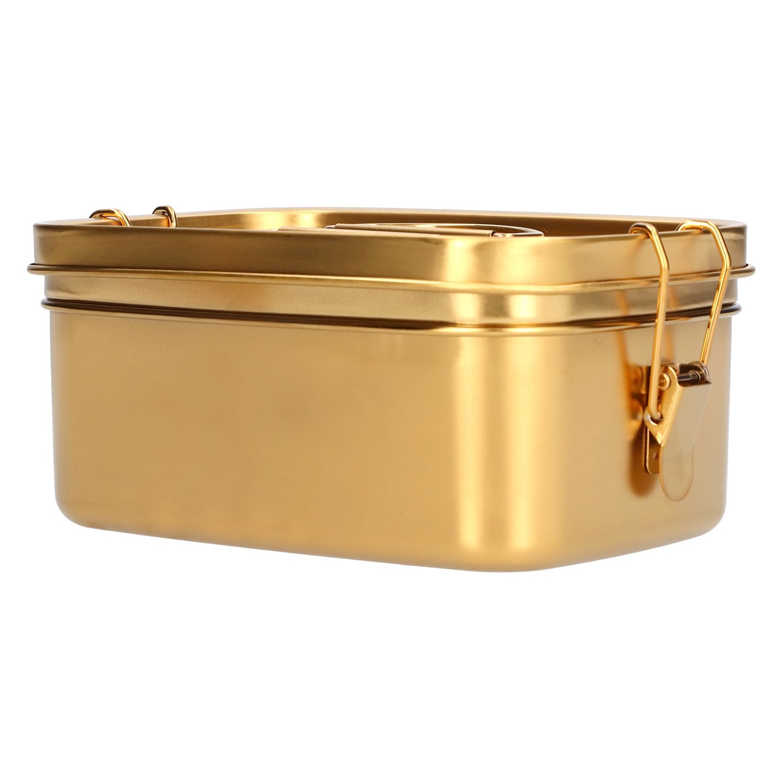 1.5L 2 Layer Lunch Box Portable Leakproof 304 Stainless Steel Bento Food Container Dinnerware for Home OfficeGold - Image 6