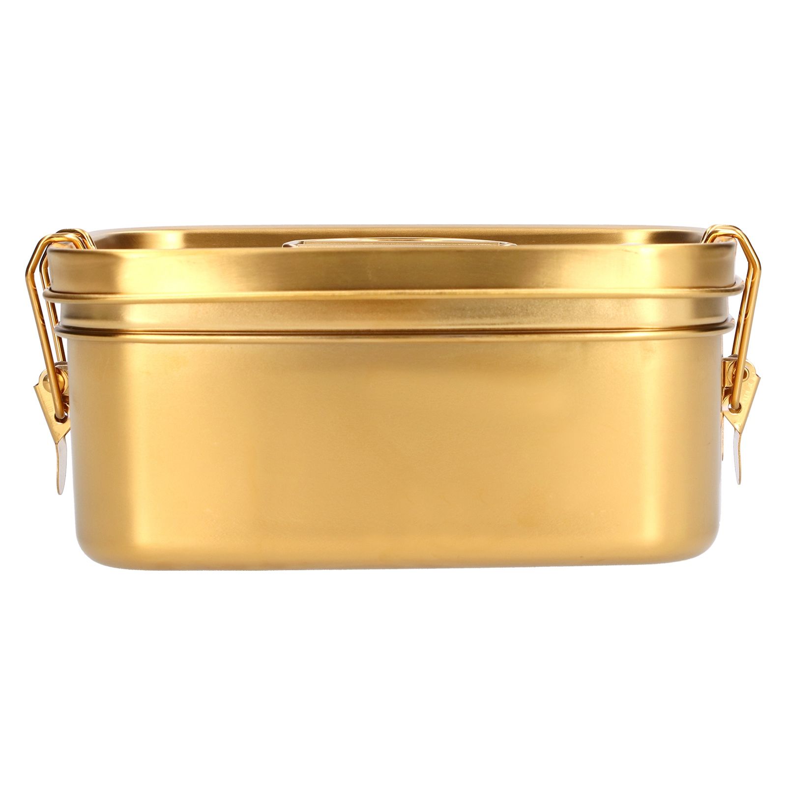 1.5L 2 Layer Lunch Box Portable Leakproof 304 Stainless Steel Bento Food Container Dinnerware for Home OfficeGold - Image 7
