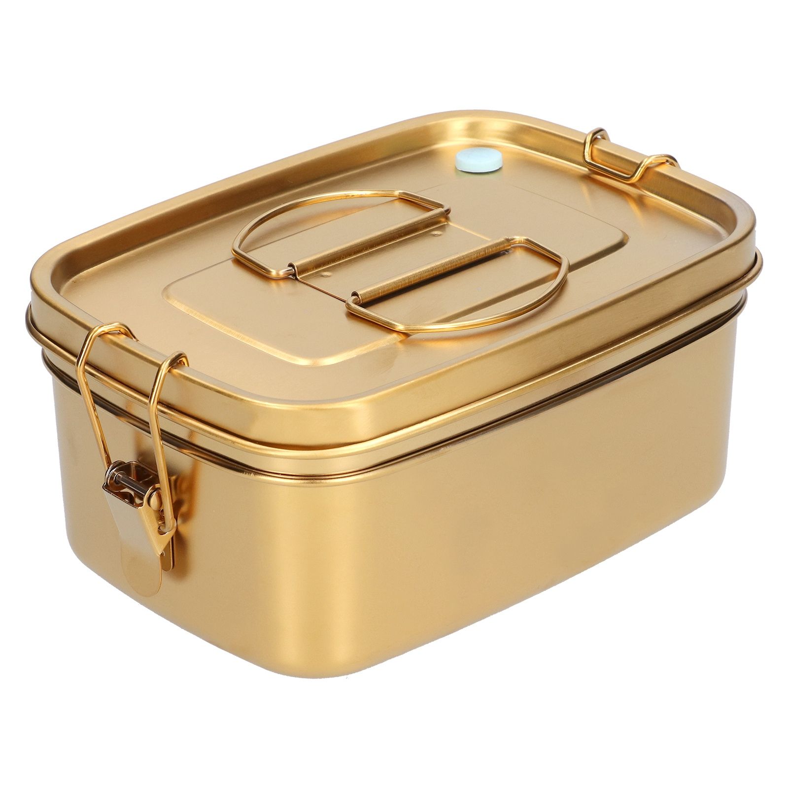 1.5L 2 Layer Lunch Box Portable Leakproof 304 Stainless Steel Bento Food Container Dinnerware for Home OfficeGold - Image 8