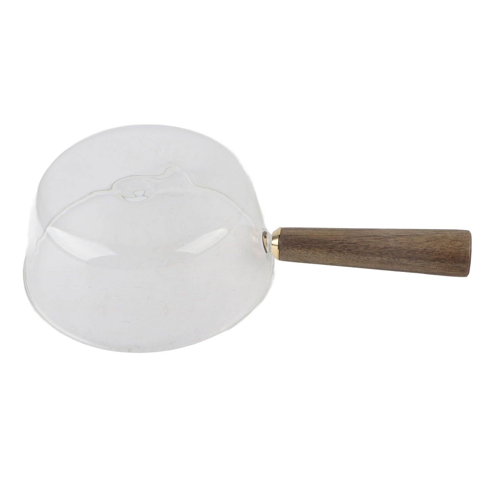 Glass Milk Pot with Wooden Handle V Shaped Spout Noodles Saucepan Home Kitchen Cookware Accessory600ml - Image 4