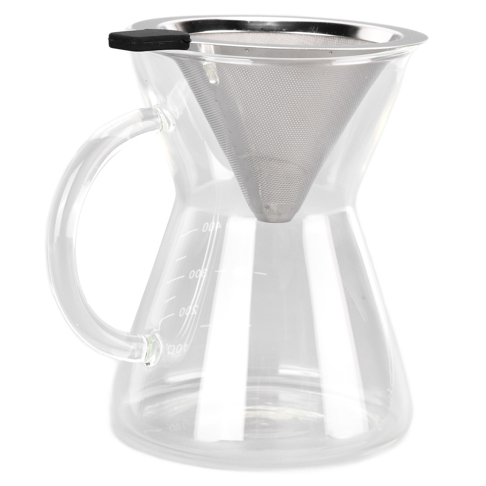 400ml Glass Coffee Pot Kettle Heat Resistant Pour Over Coffee Maker with Stainless Steel Filter for Home KitchenFlat Base - Image 5