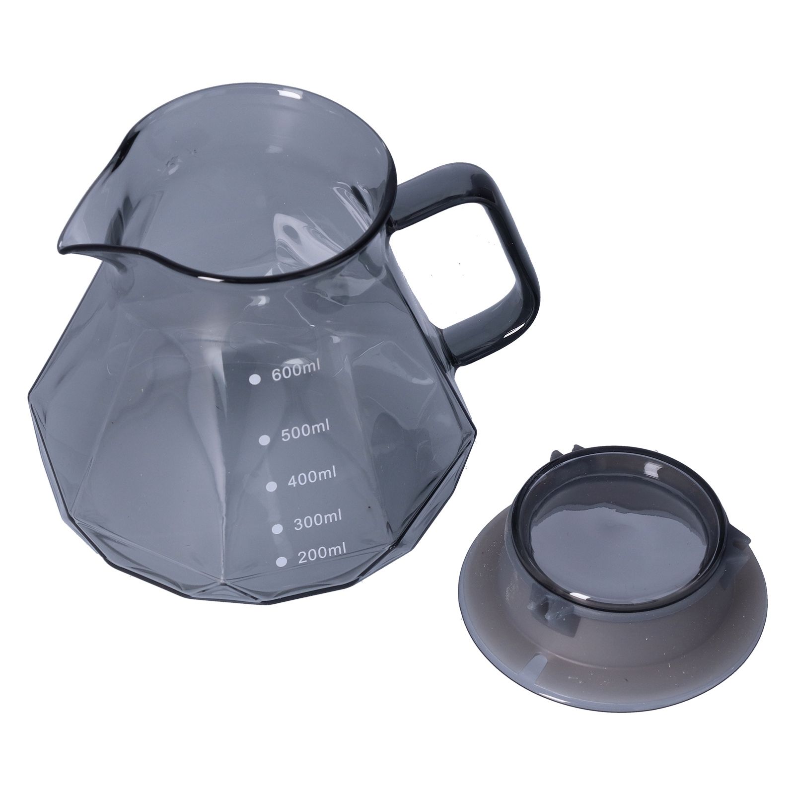 Coffee Kettle Heat Resistant Coffee Sharing Pot Transparent Black Glass Tea Pot for Kitchen Home600ml - Image 1