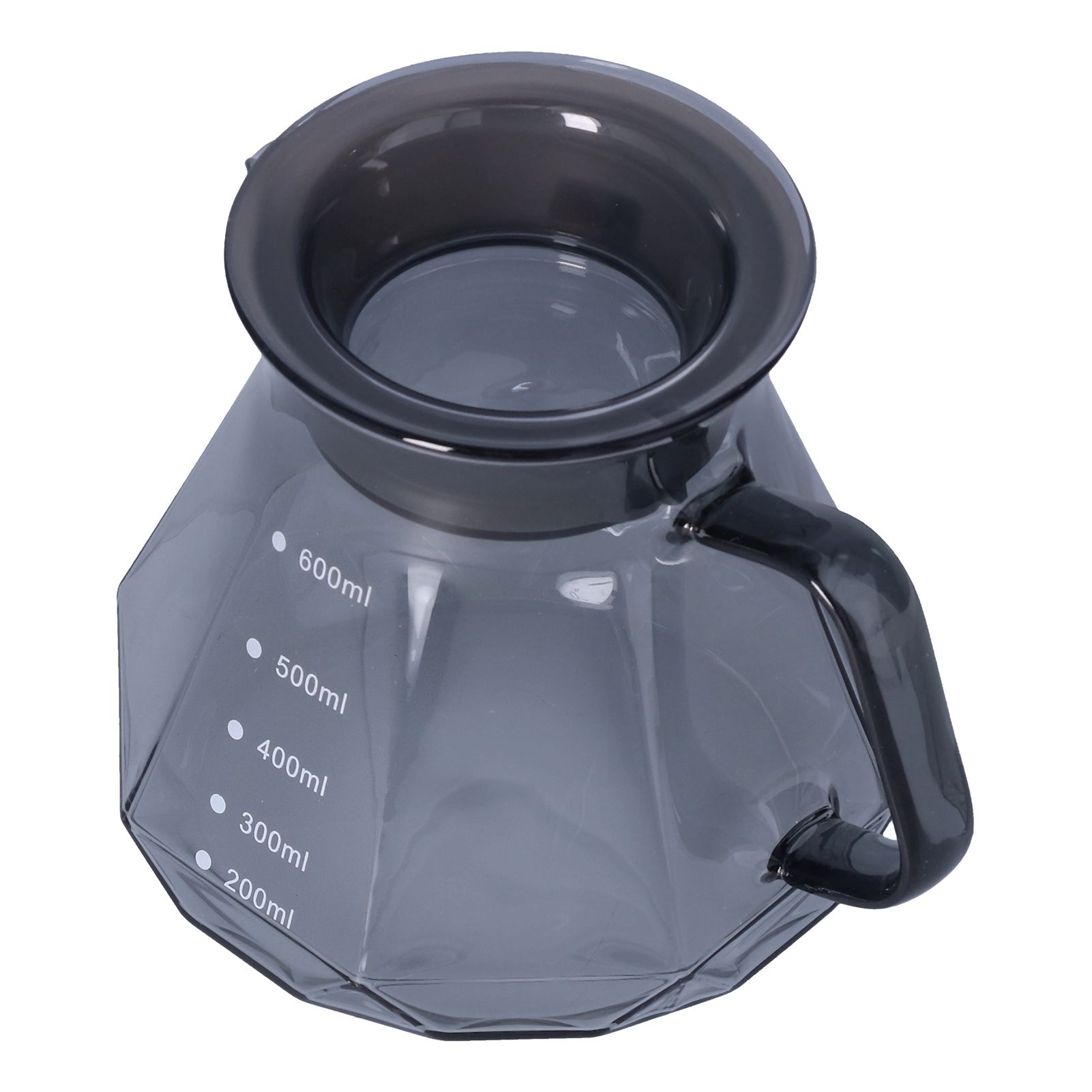 Coffee Kettle Heat Resistant Coffee Sharing Pot Transparent Black Glass Tea Pot for Kitchen Home600ml - Image 3