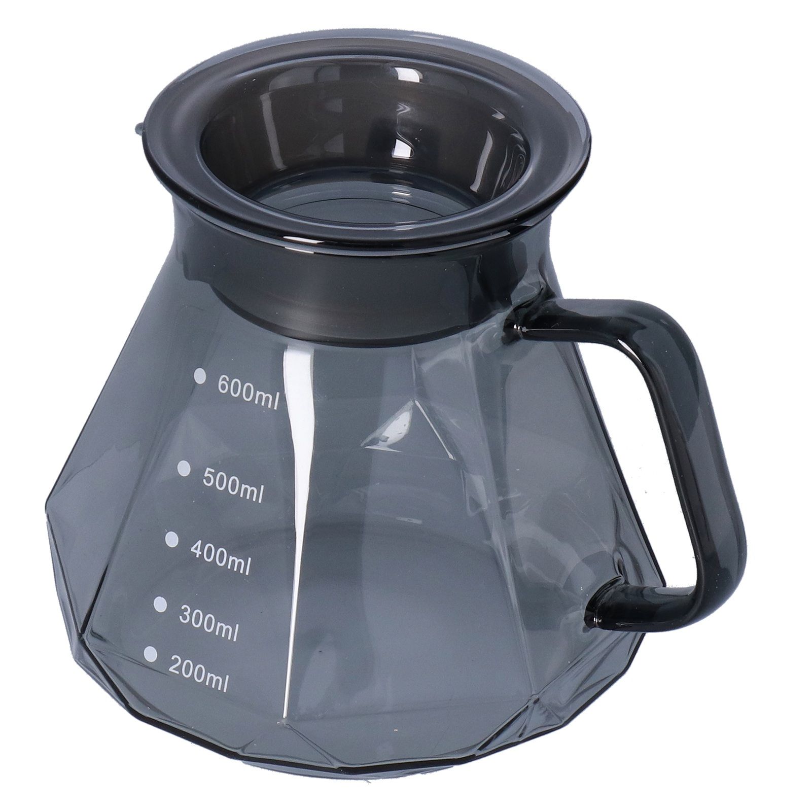 Coffee Kettle Heat Resistant Coffee Sharing Pot Transparent Black Glass Tea Pot for Kitchen Home600ml - Image 7