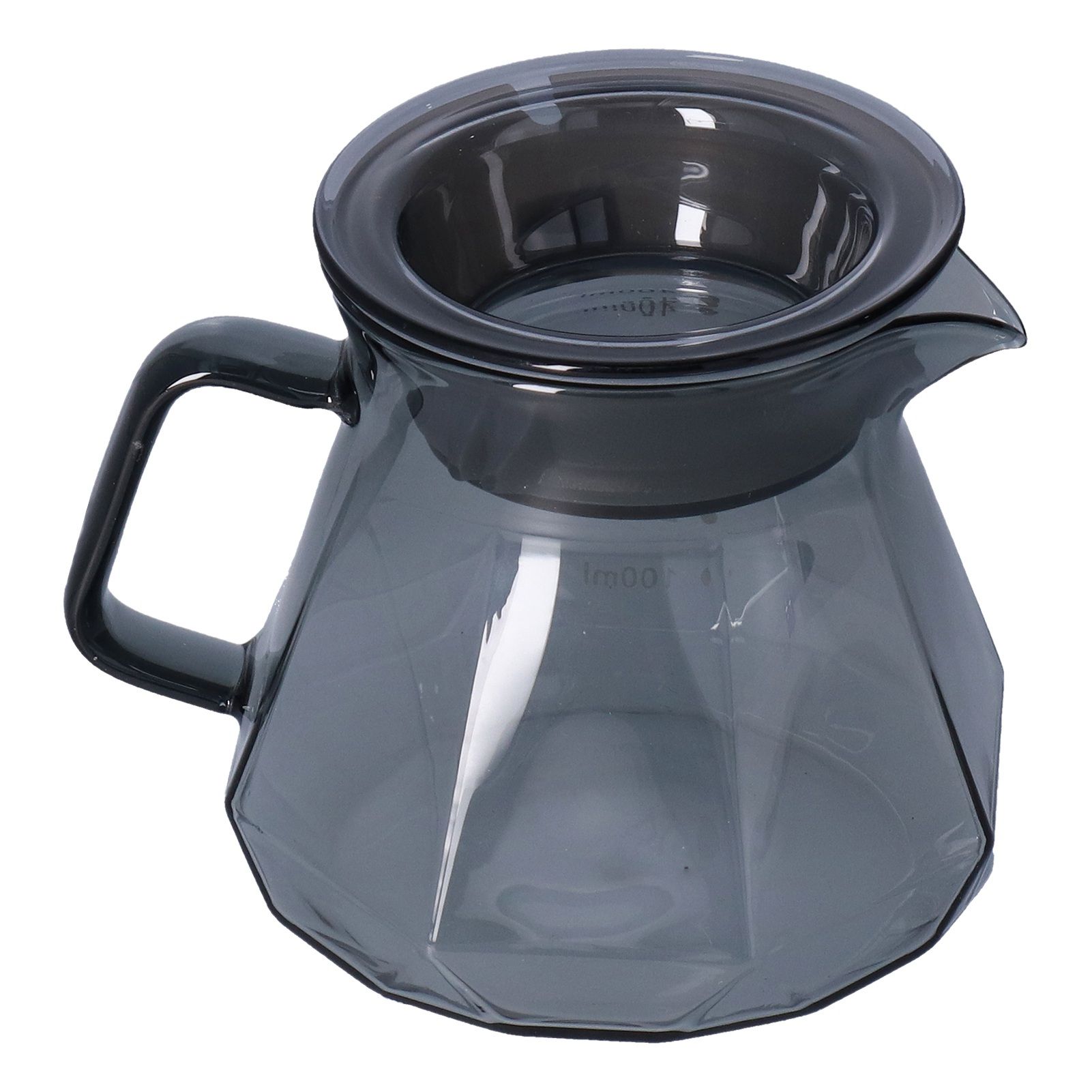 Coffee Kettle Heat Resistant Coffee Sharing Pot Transparent Black Glass Tea Pot for Kitchen Home400ml - Image 2